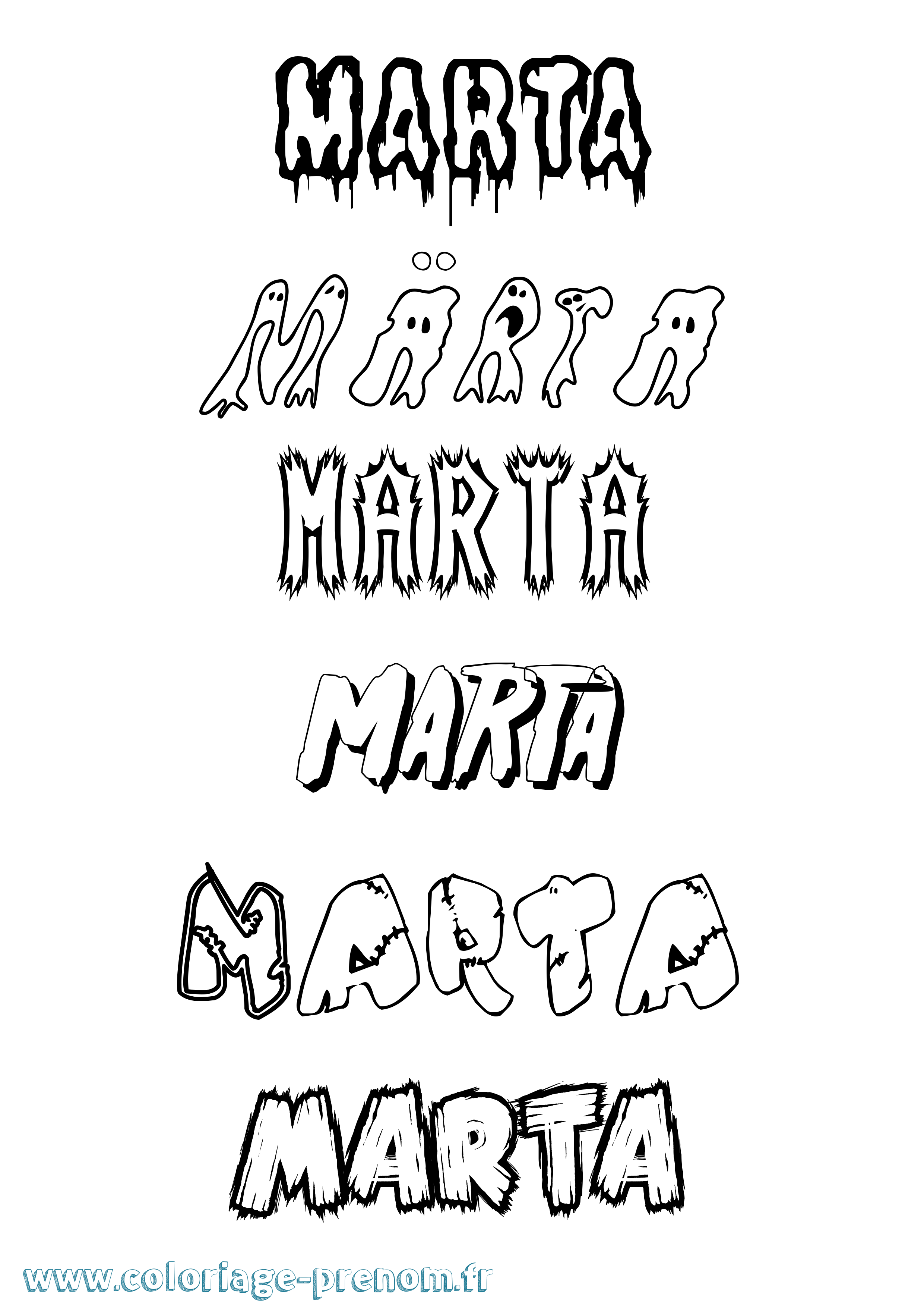 Coloriage Märta Frisson Coloriage prénom Märta Frisson