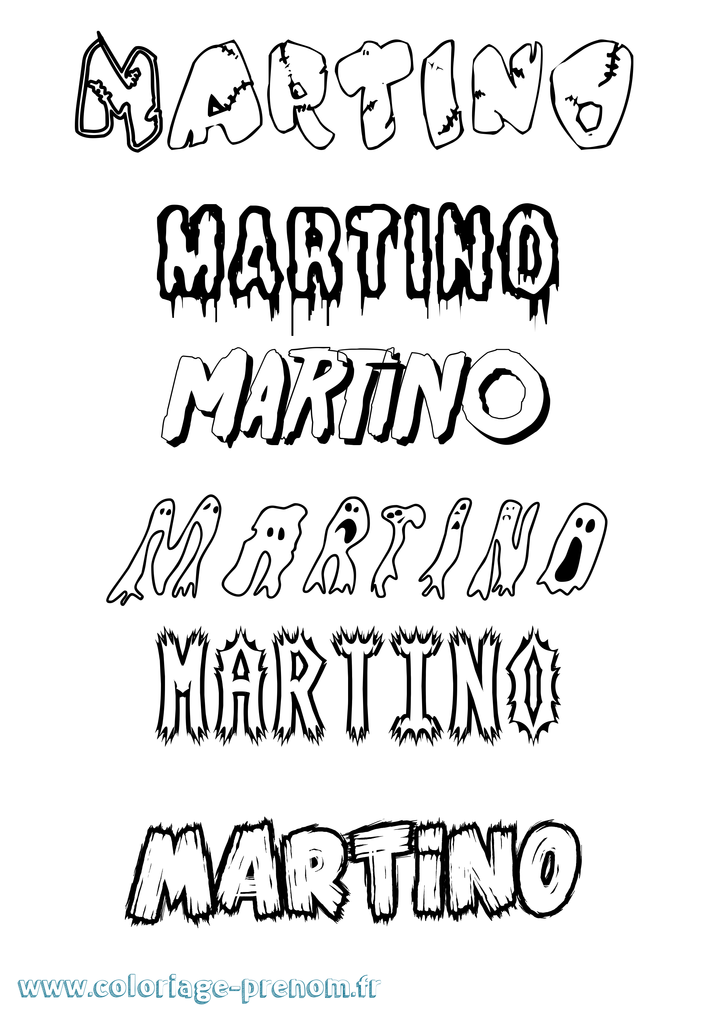Coloriage prénom Martino Frisson