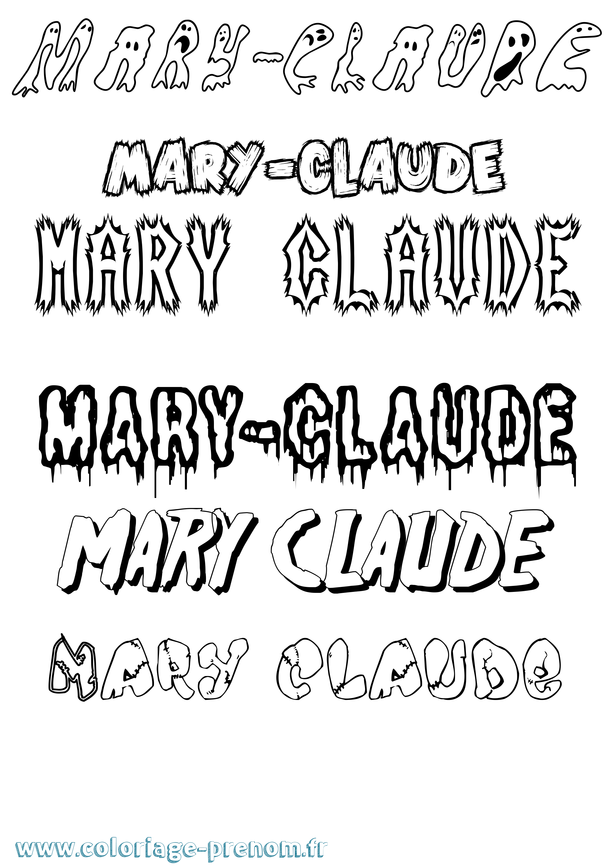 Coloriage prénom Mary-Claude Frisson