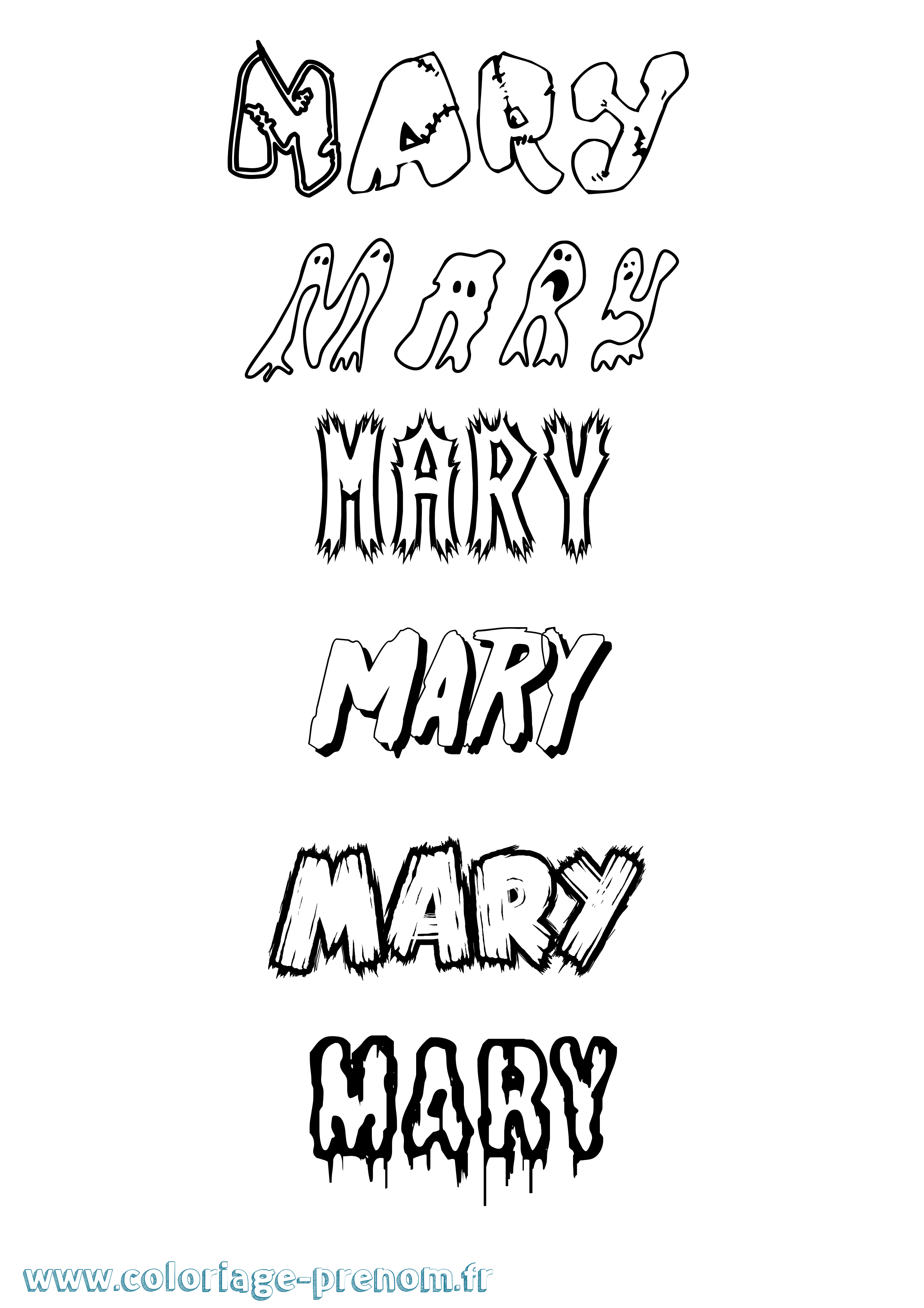 Coloriage Mary Frisson Coloriage prénom Mary Frisson