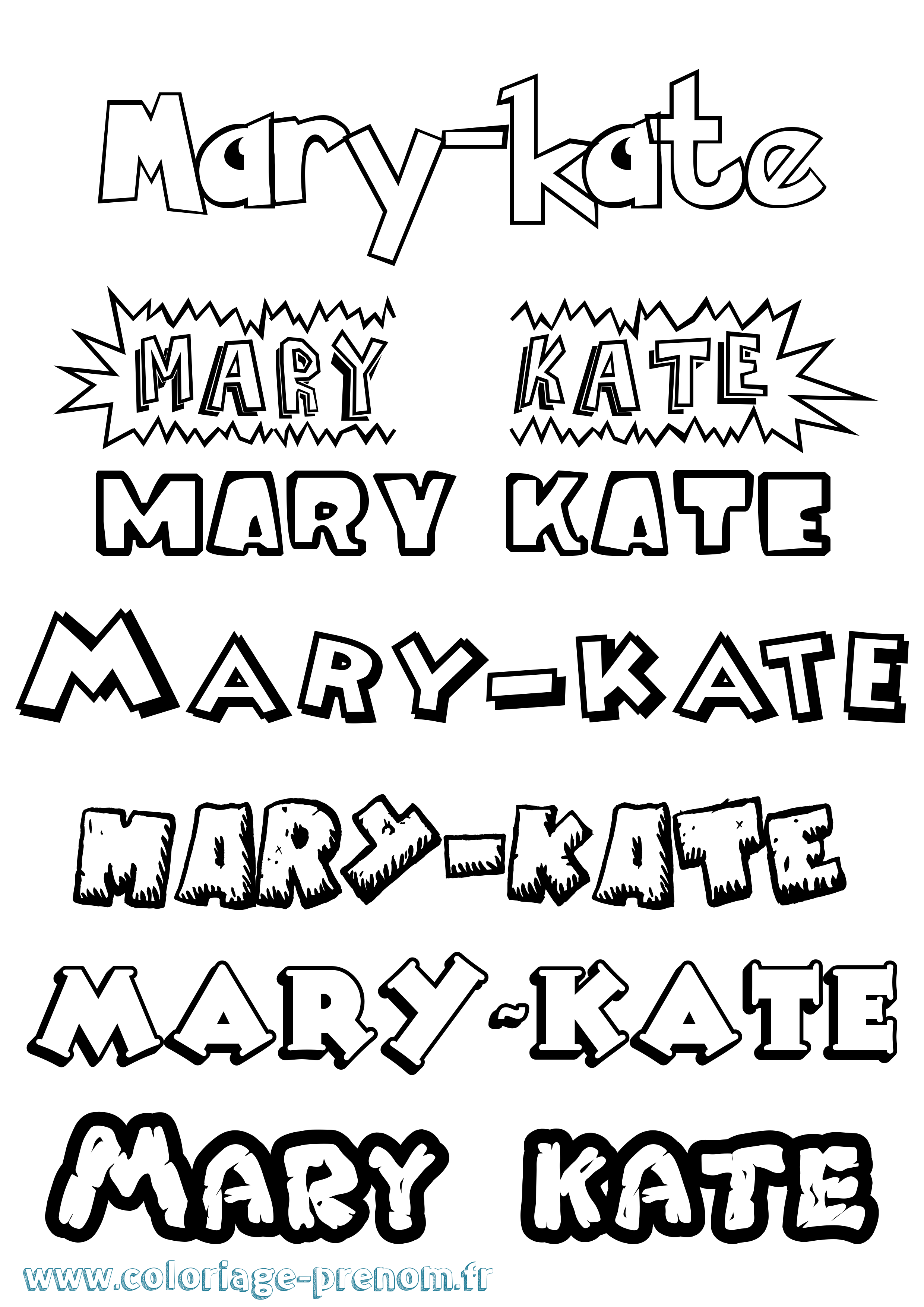 Coloriage prénom Mary-Kate Dessin Animé