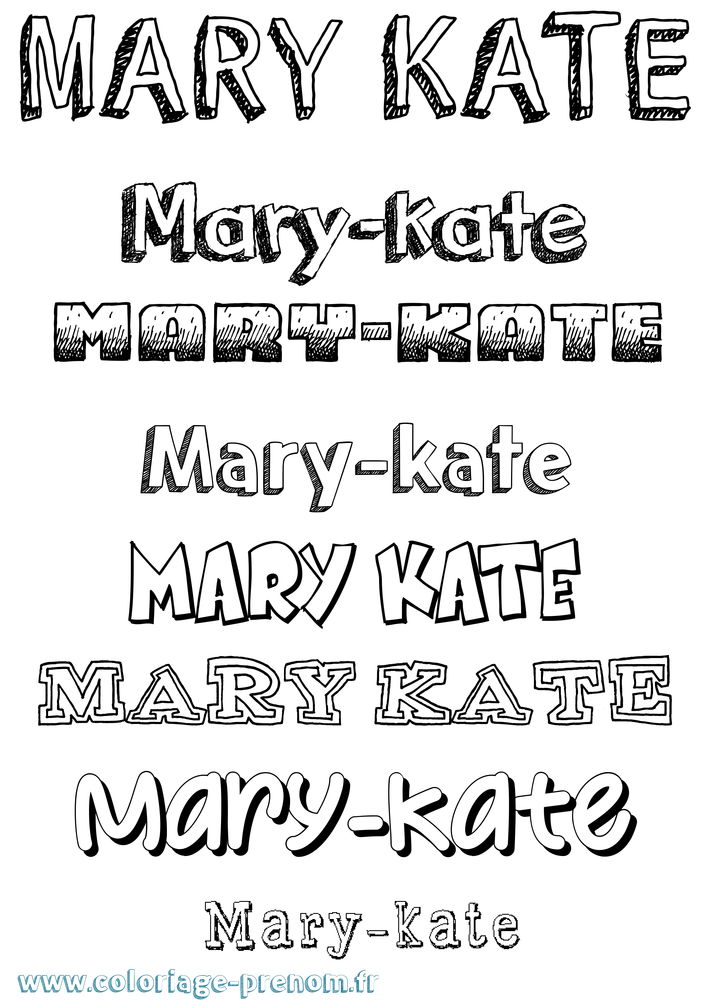 Coloriage prénom Mary-Kate Dessiné