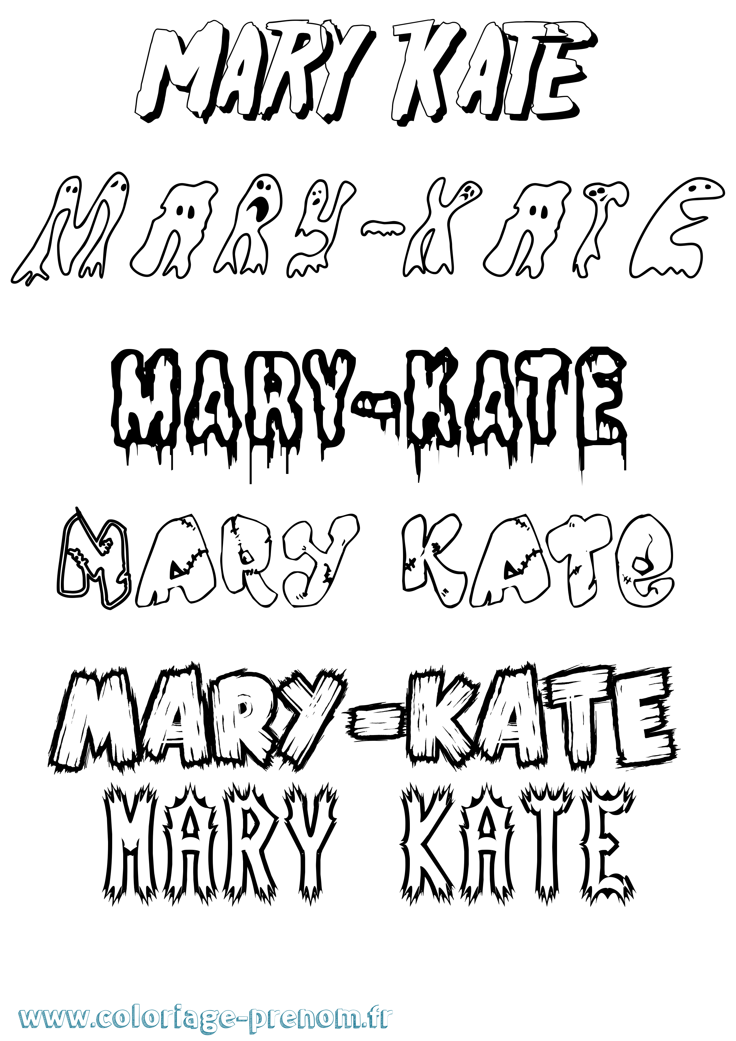 Coloriage prénom Mary-Kate Frisson