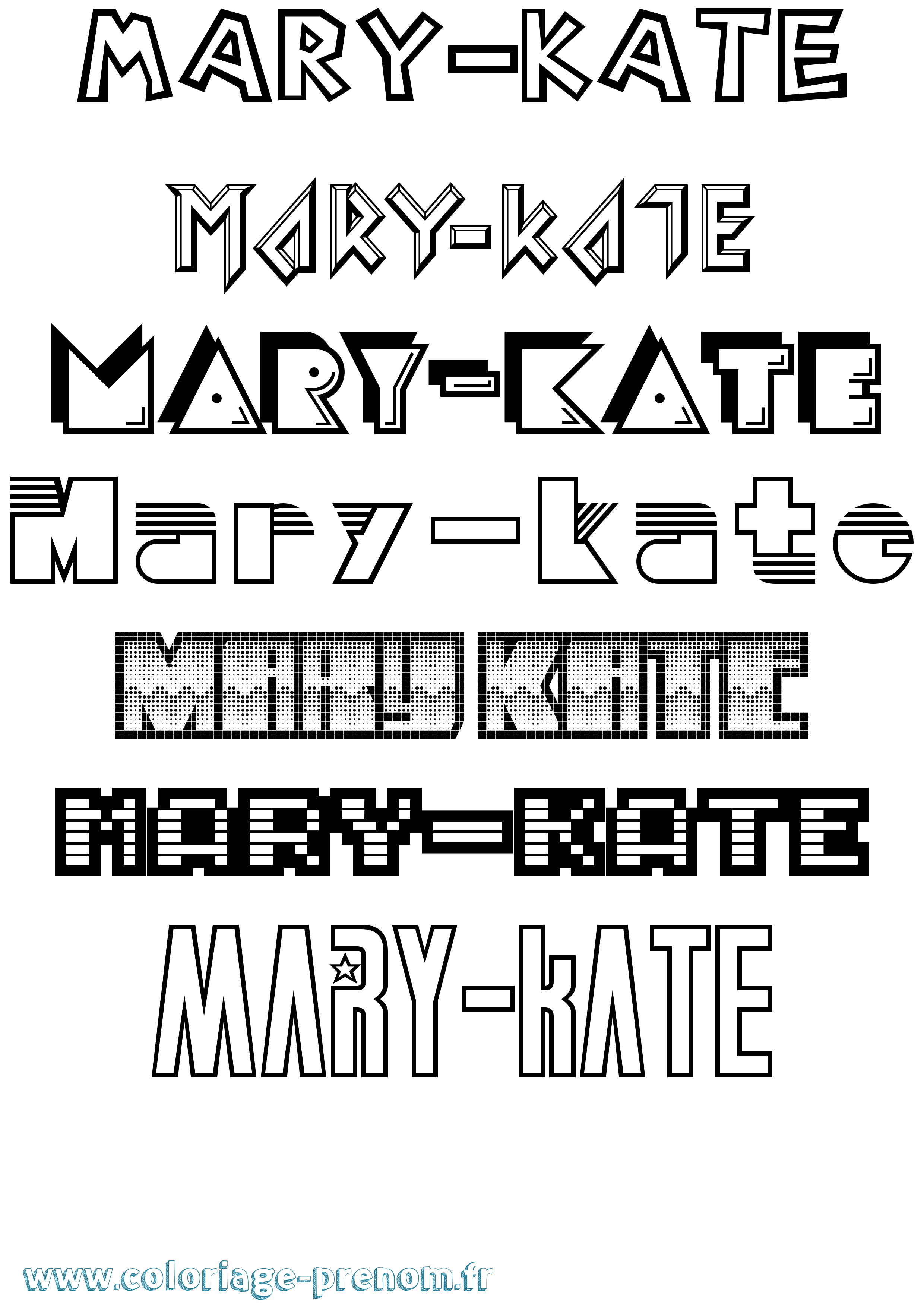 Coloriage prénom Mary-Kate Jeux Vidéos