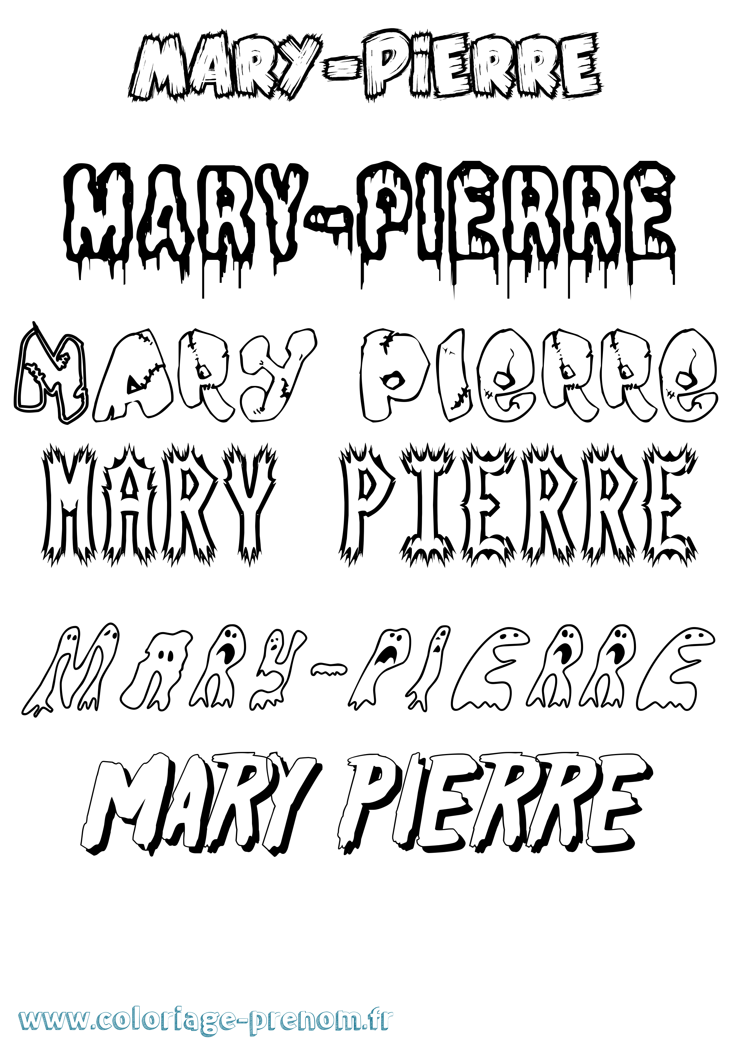 Coloriage prénom Mary-Pierre Frisson