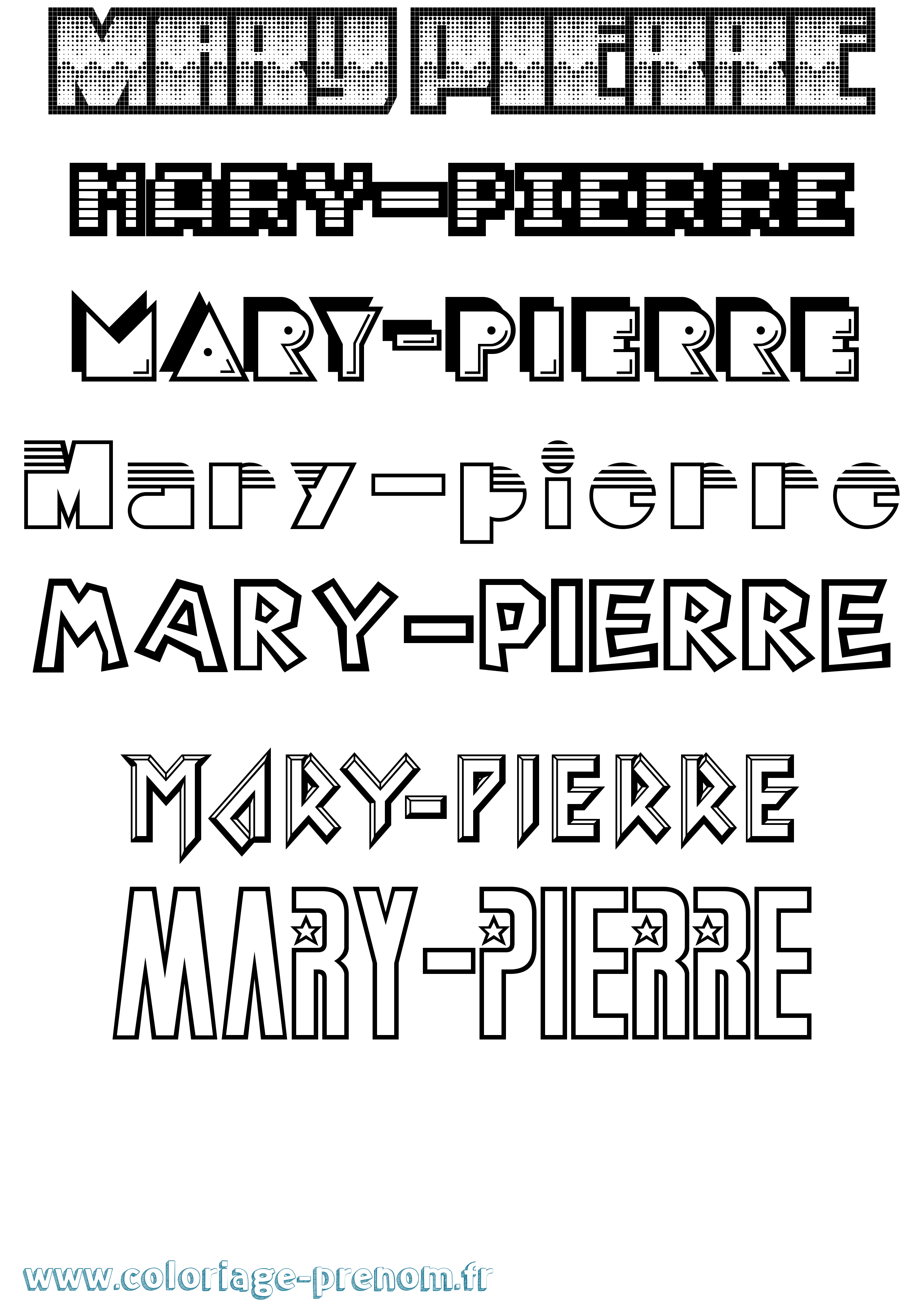 Coloriage prénom Mary-Pierre Jeux Vidéos