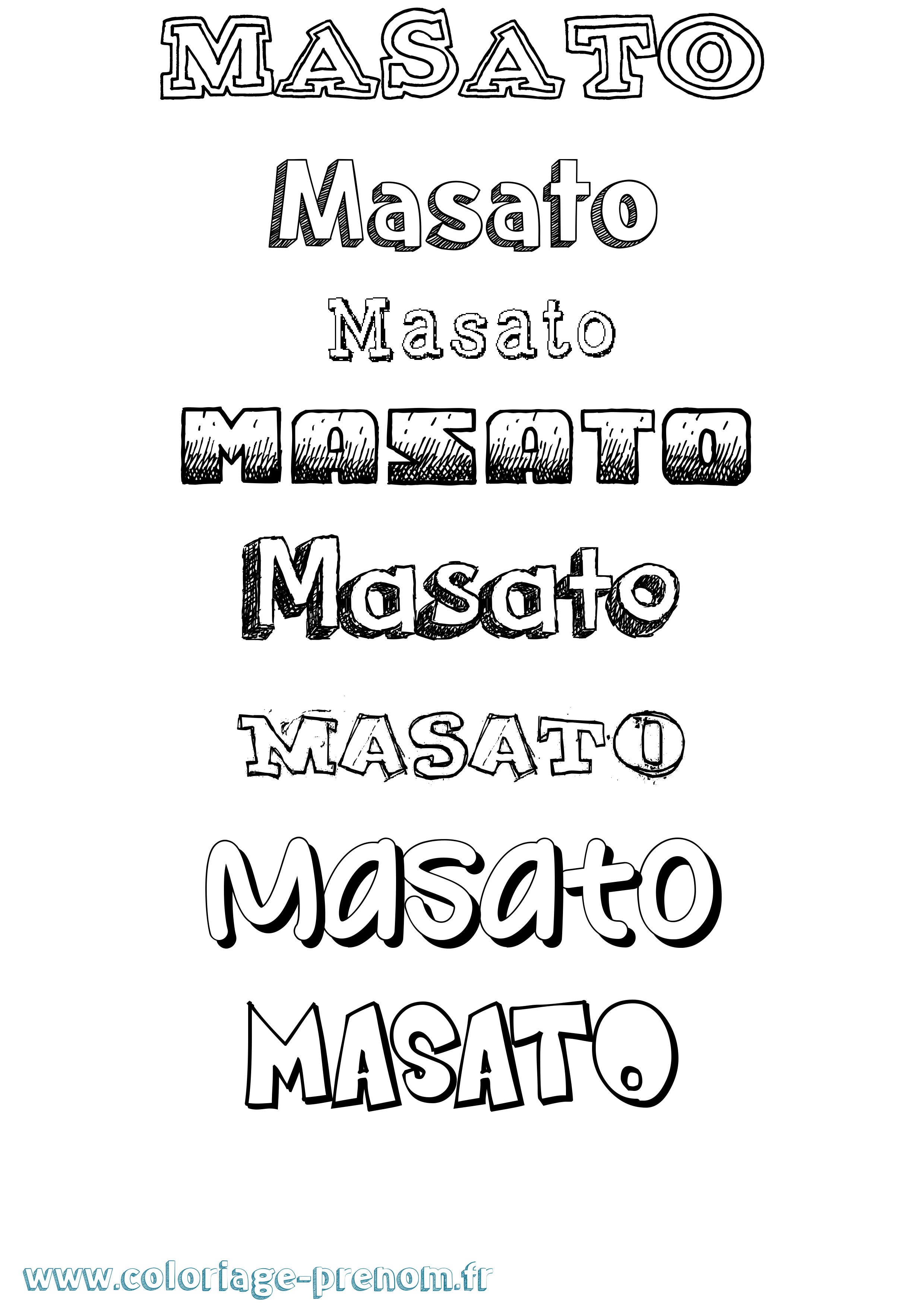 Coloriage prénom Masato Dessiné