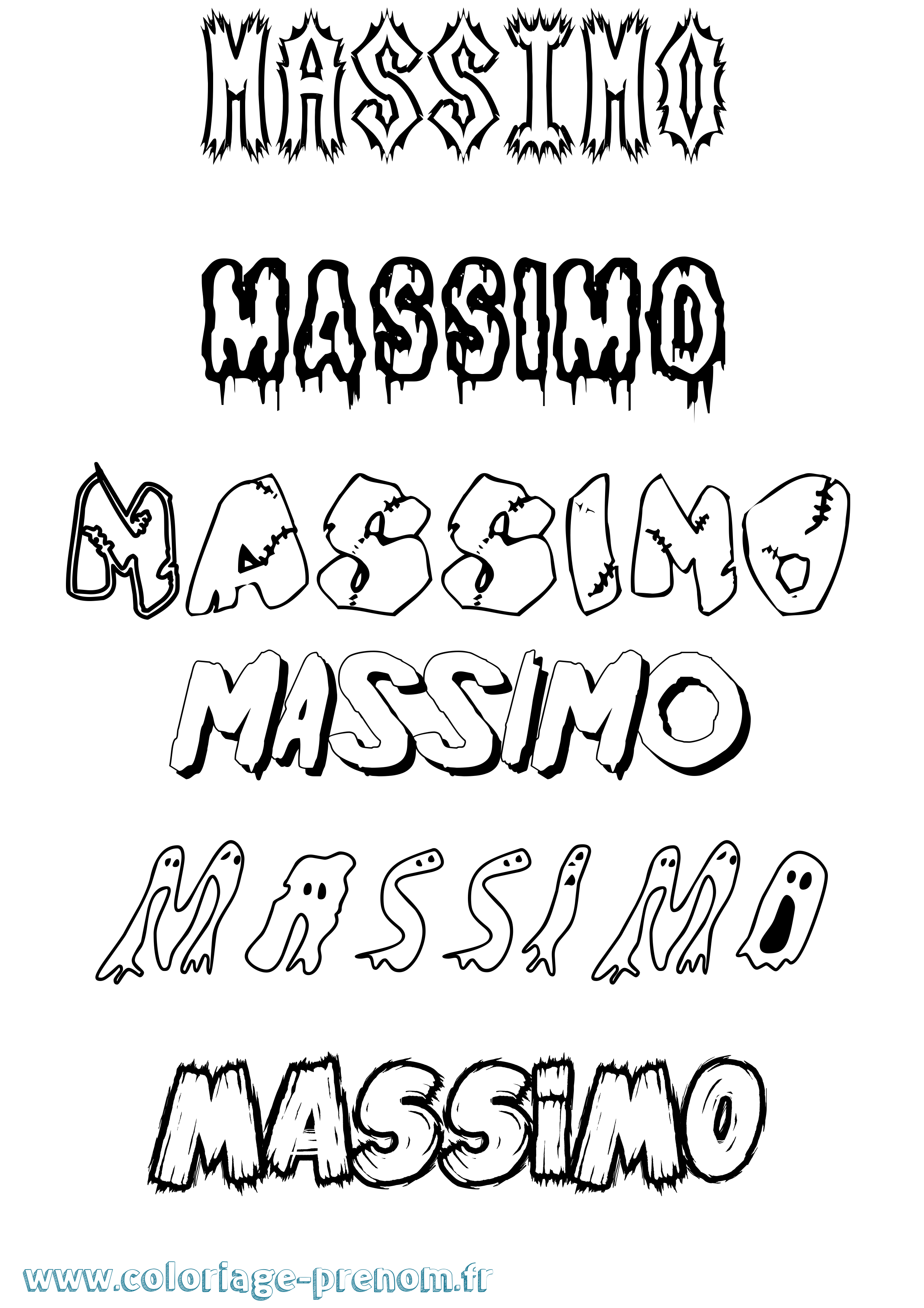 Coloriage Massimo Frisson Coloriage prénom Massimo Frisson