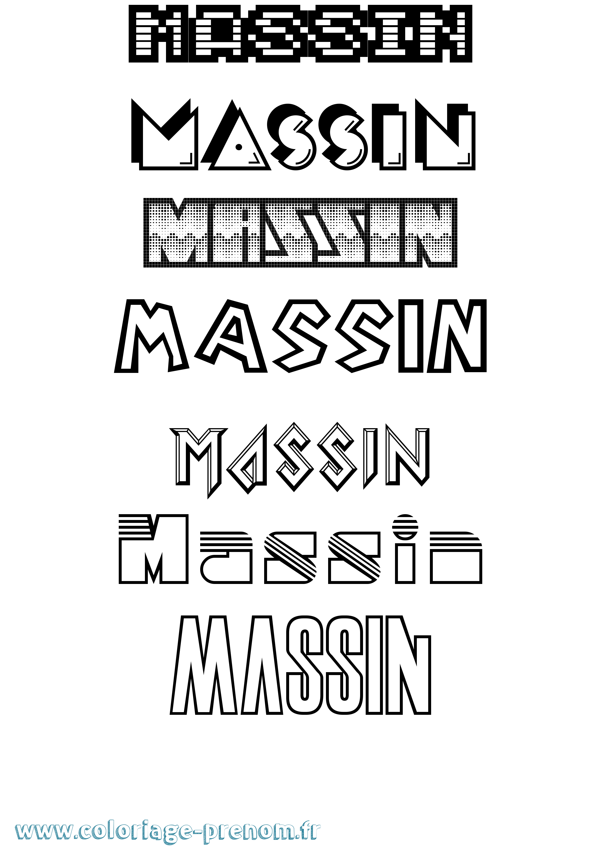 Coloriage Massin Jeux Vidéos Coloriage prénom Massin Jeux Vidéos