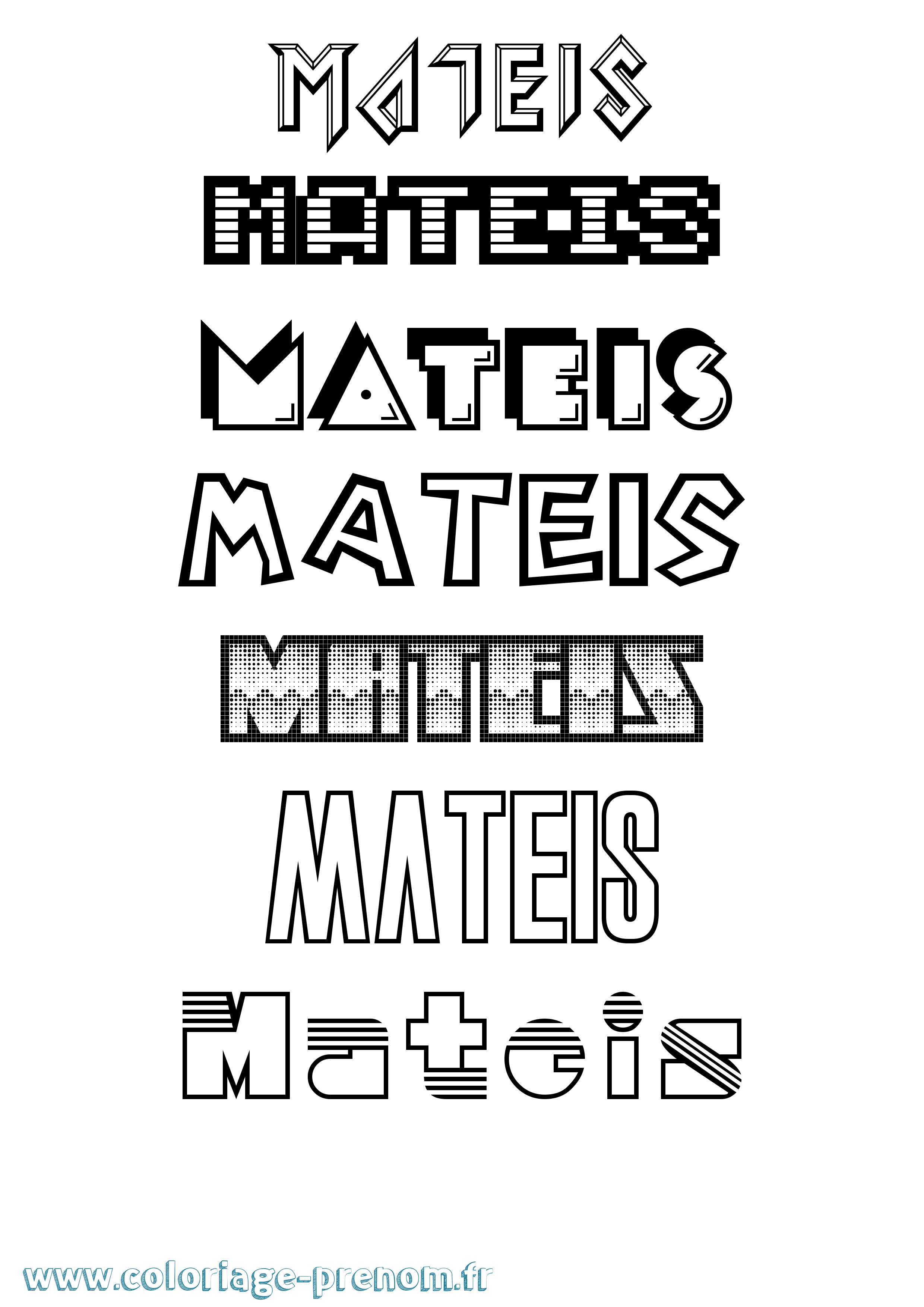 Coloriage Mateis Jeux Vidéos Coloriage prénom Mateis Jeux Vidéos
