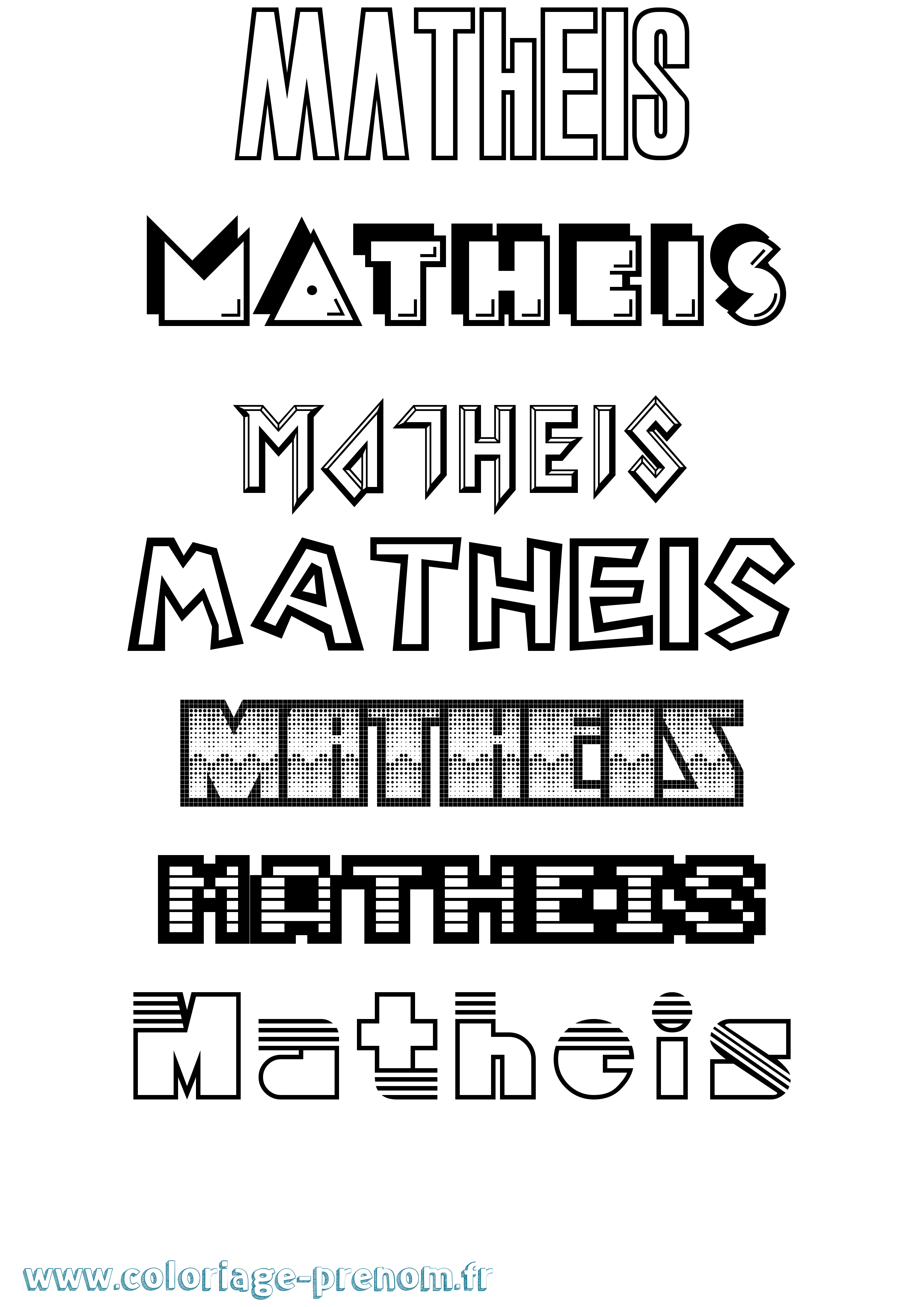 Coloriage Matheis Jeux Vidéos Coloriage prénom Matheis Jeux Vidéos