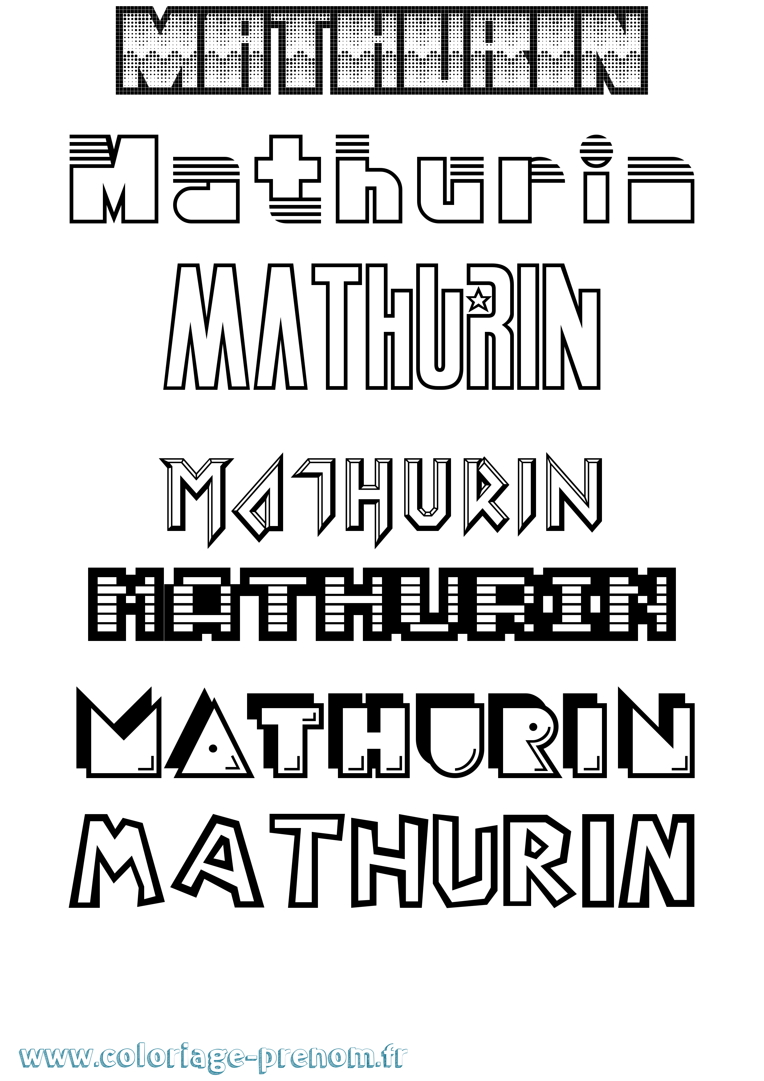 Coloriage prénom Mathurin Jeux Vidéos