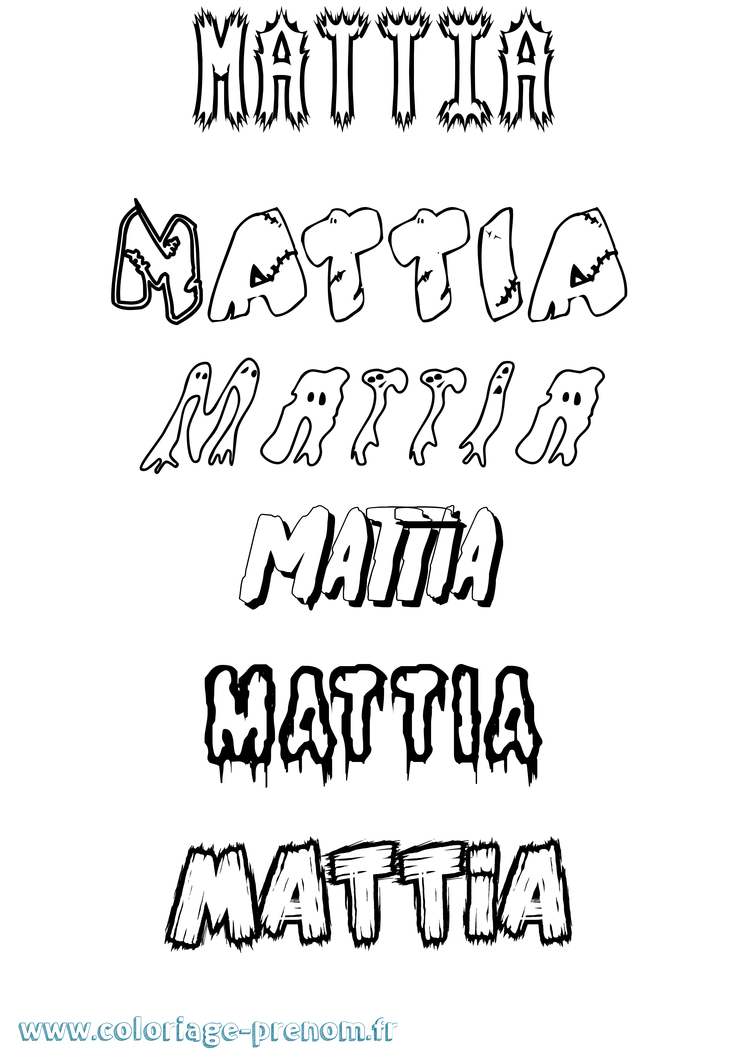 Coloriage prénom Mattia