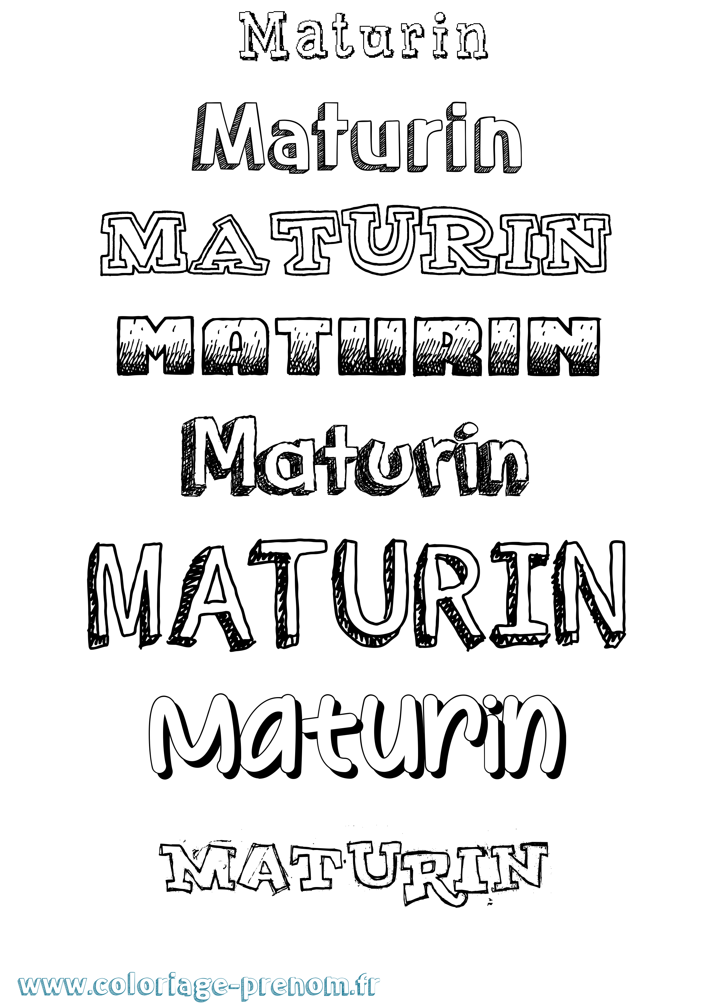 Coloriage prénom Maturin Dessiné