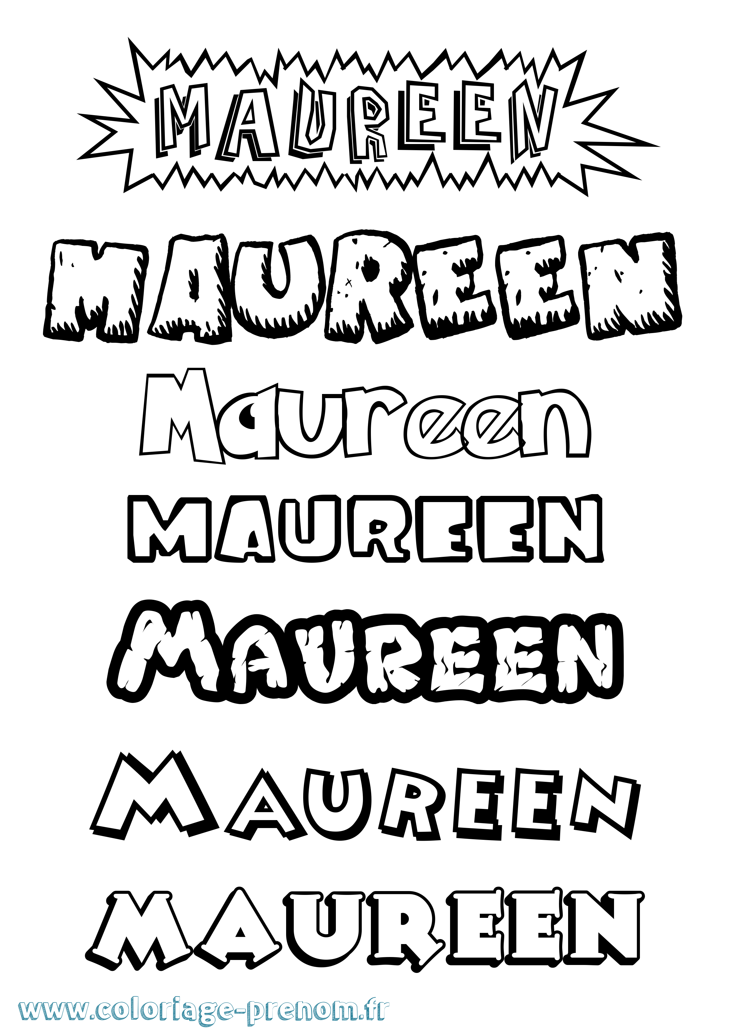 Coloriage prénom Maureen Dessin Animé