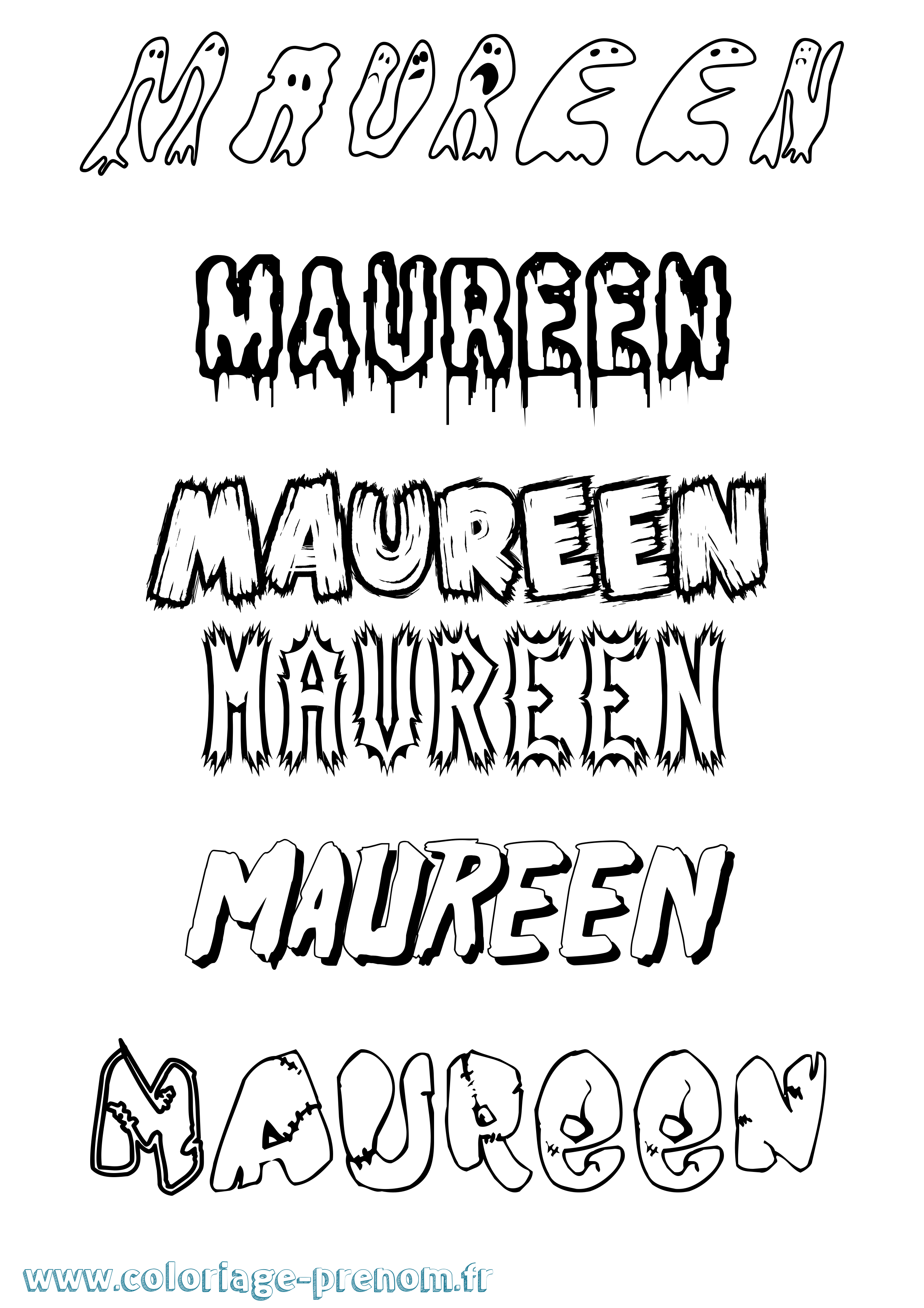 Coloriage prénom Maureen Frisson