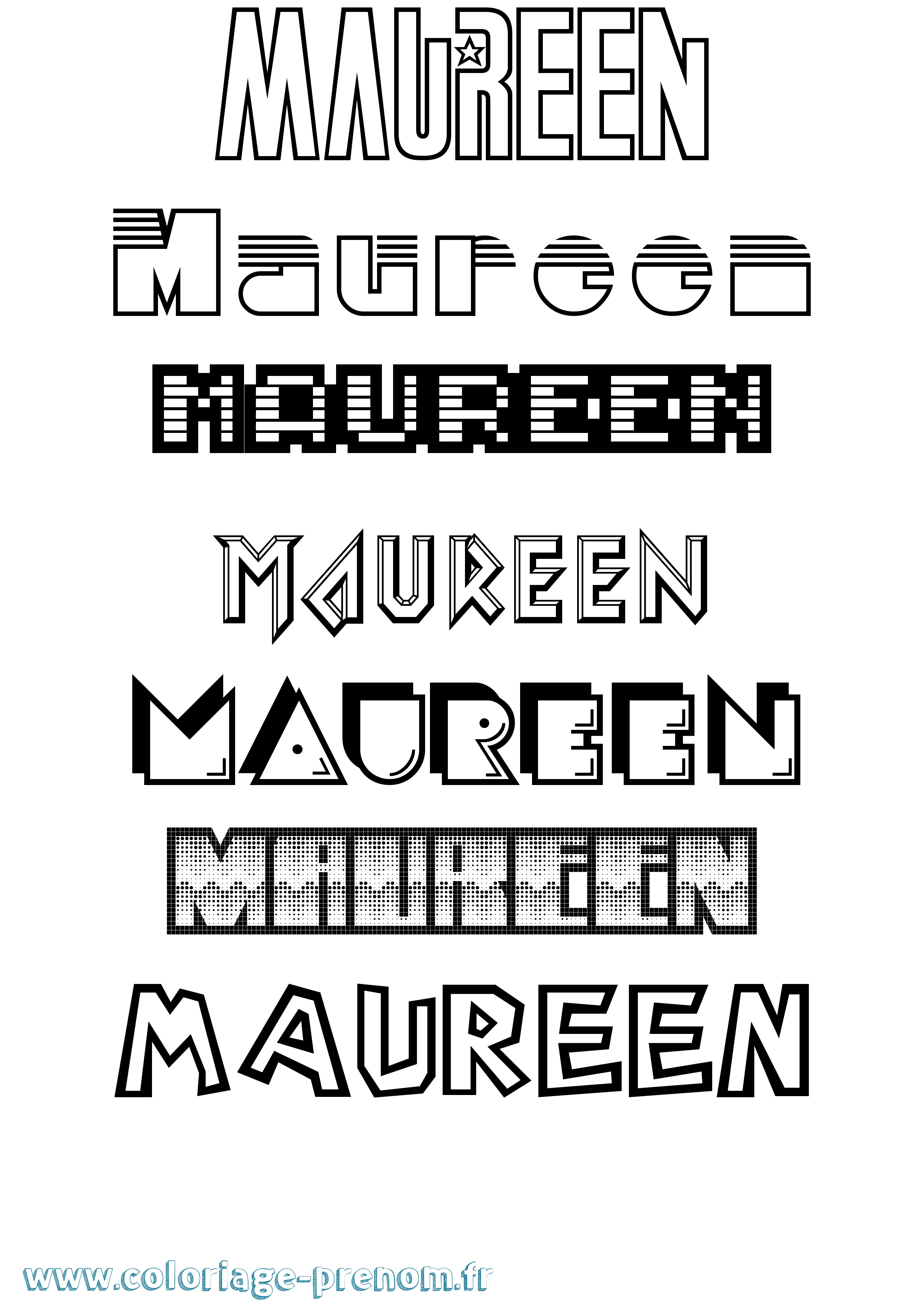 Coloriage prénom Maureen Jeux Vidéos