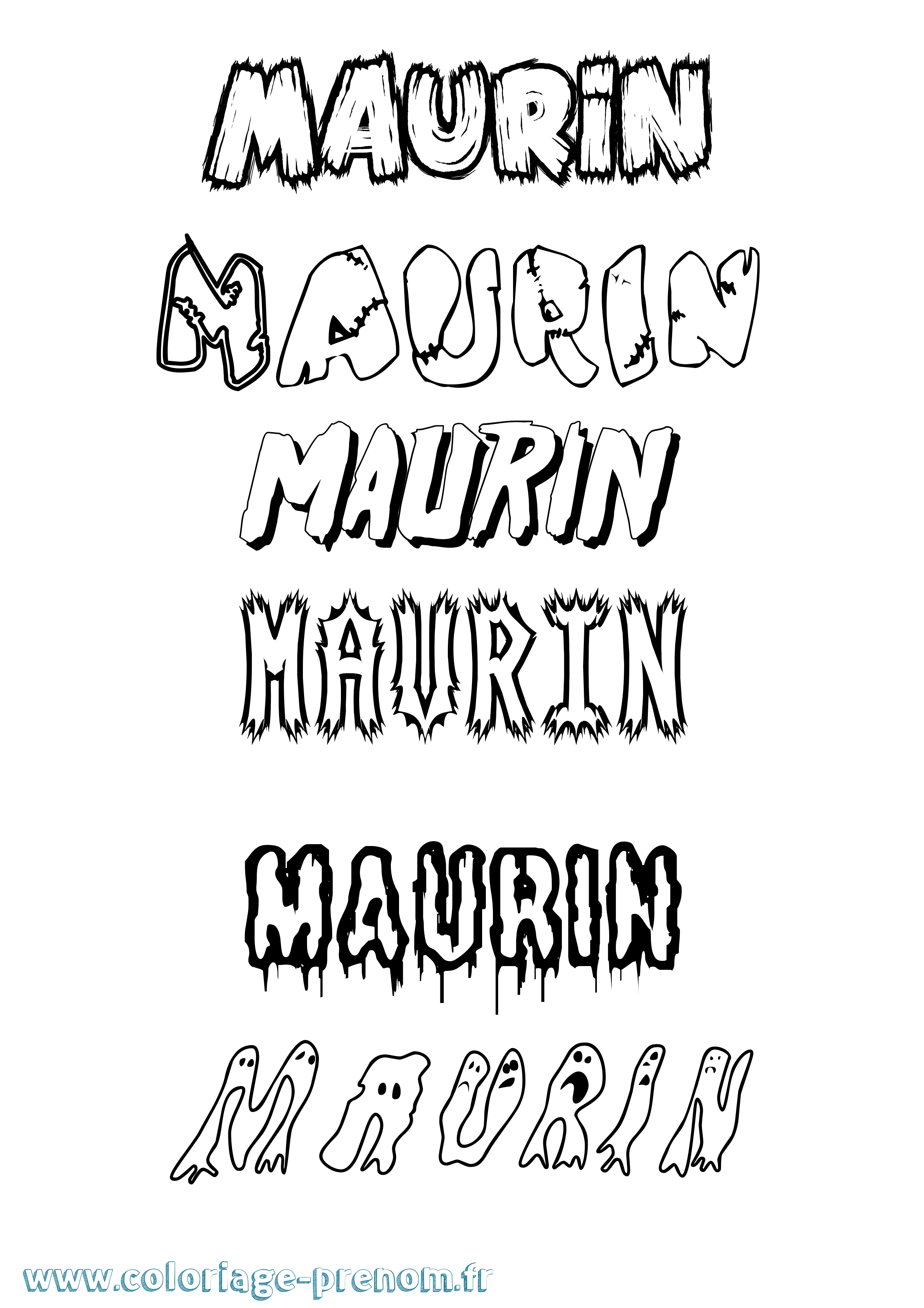 Coloriage Maurin Frisson Coloriage prénom Maurin Frisson