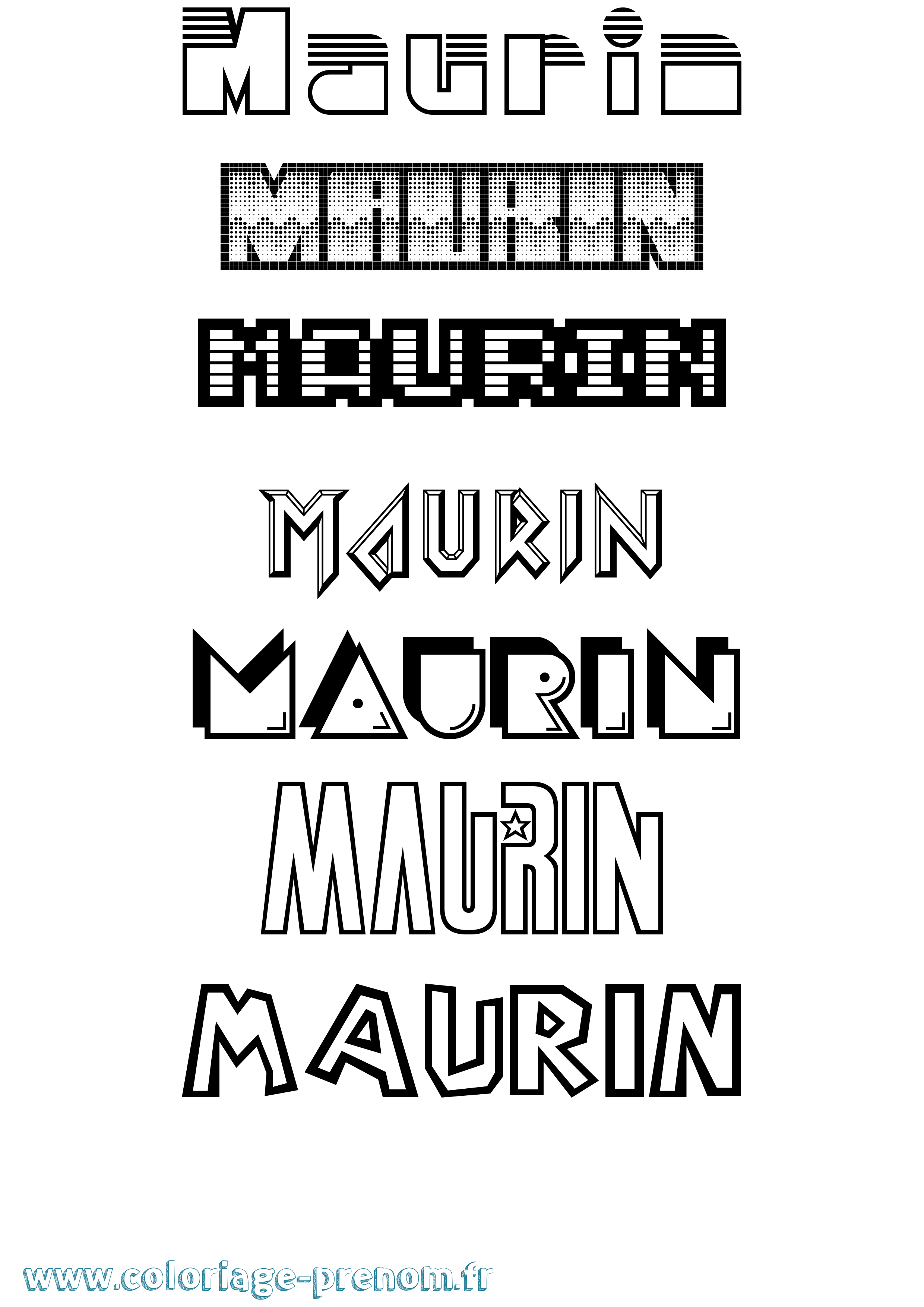 Coloriage prénom Maurin Jeux Vidéos