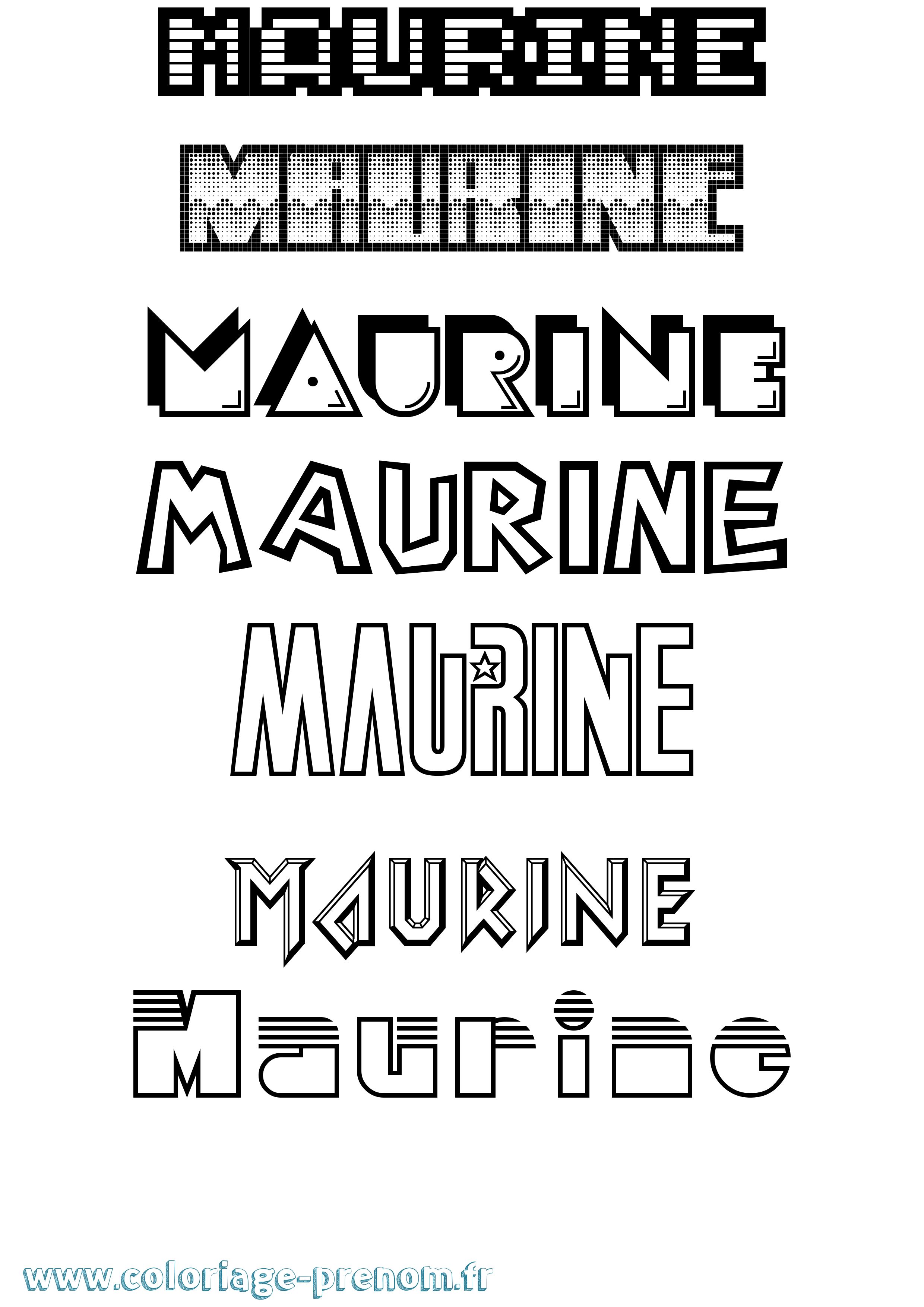 Coloriage prénom Maurine Jeux Vidéos