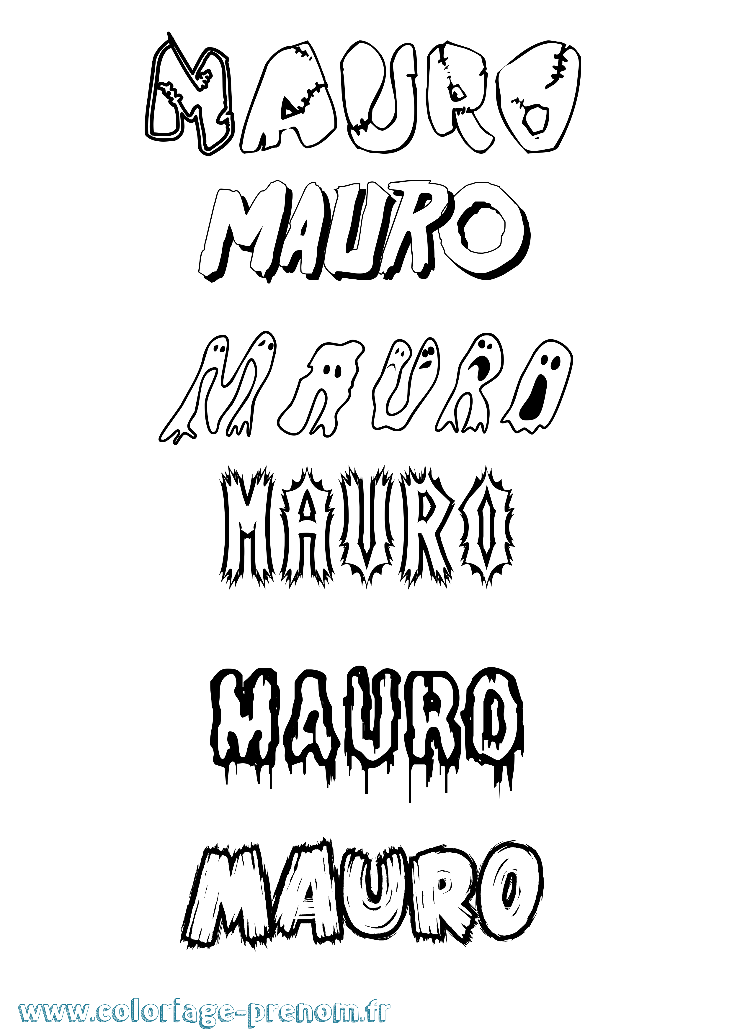 Coloriage prénom Mauro Frisson