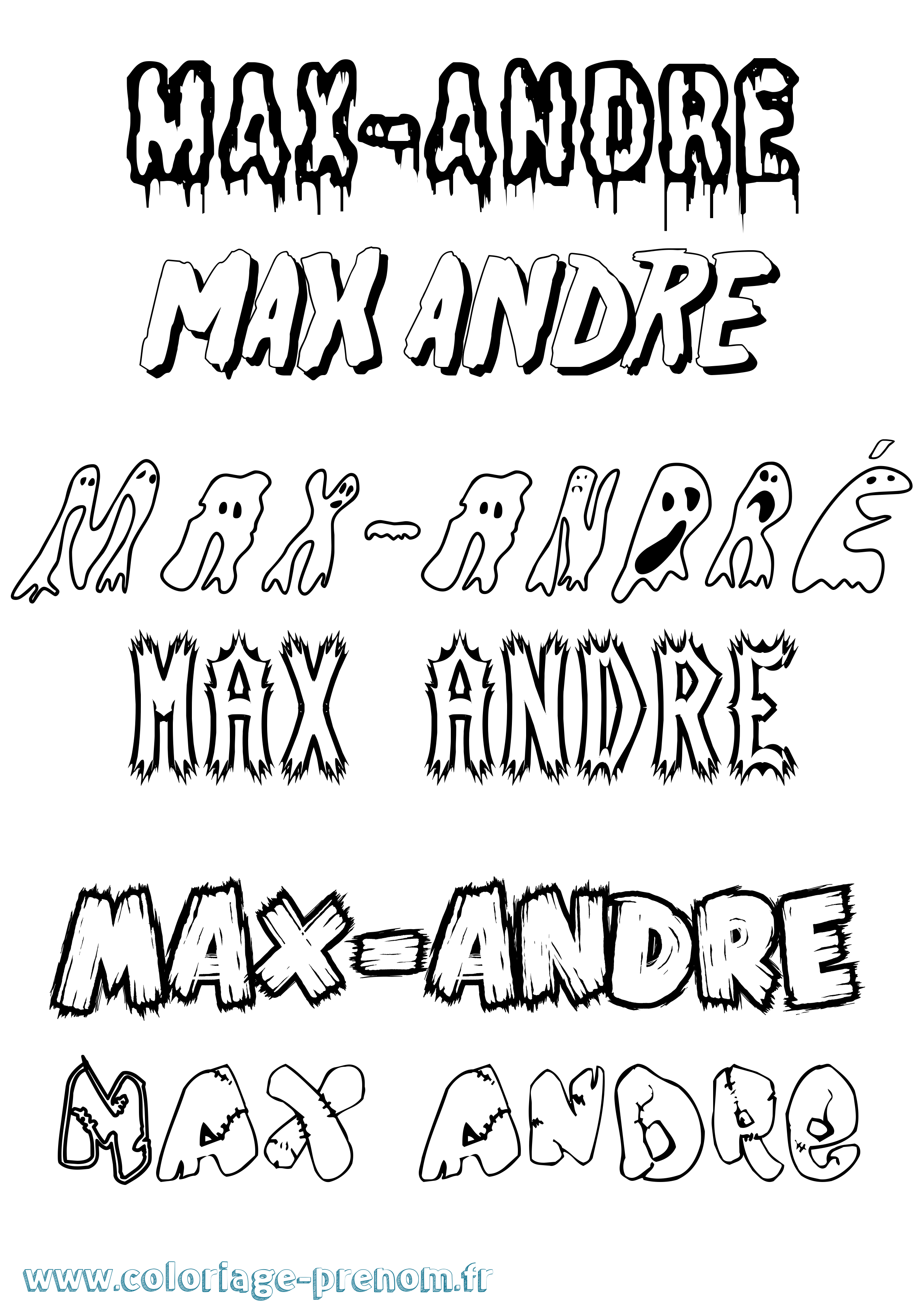 Coloriage prénom Max-André Frisson