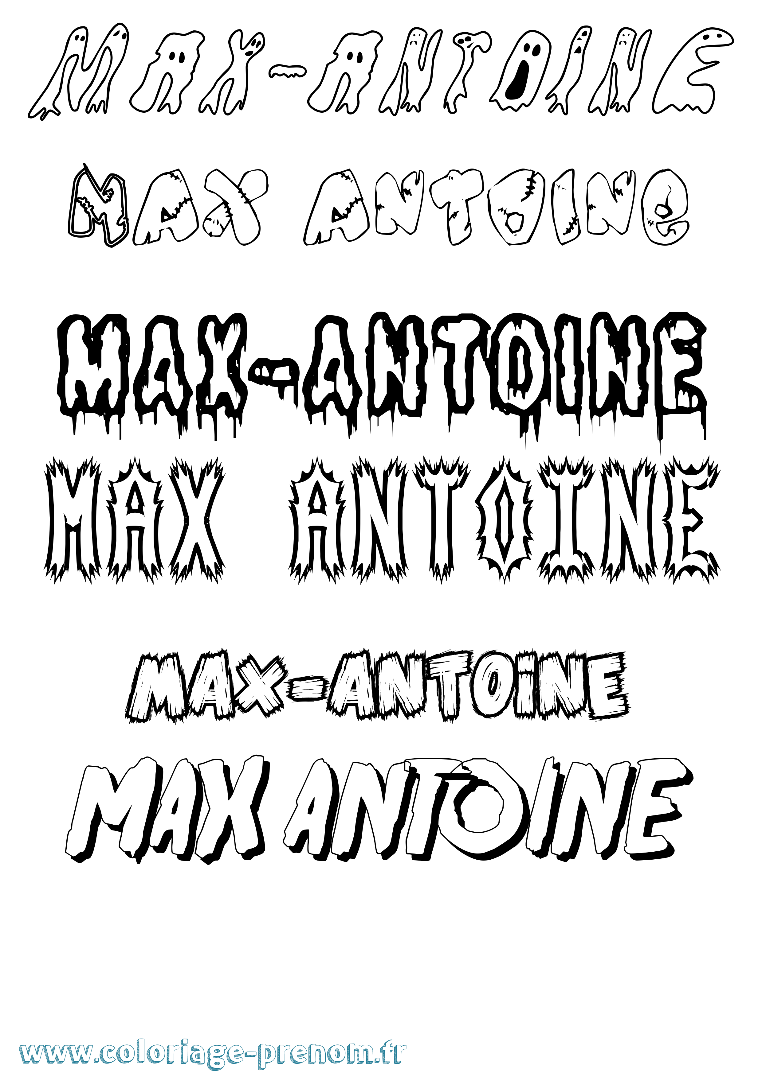 Coloriage prénom Max-Antoine Frisson
