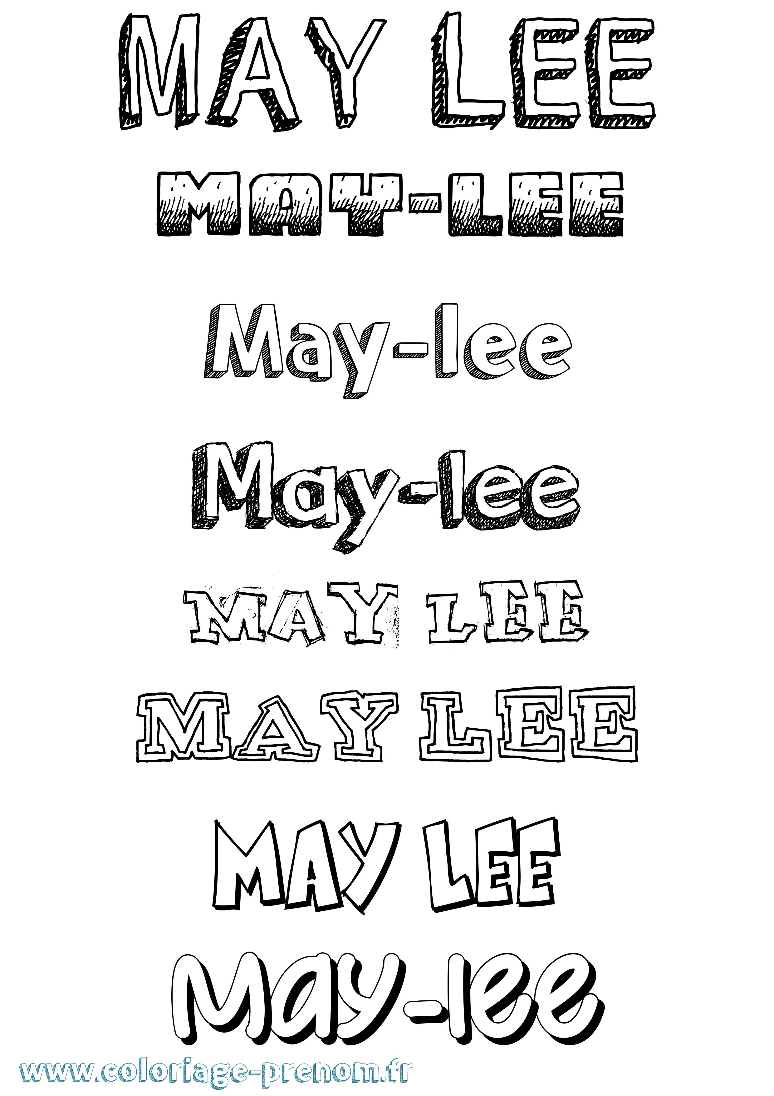 Coloriage prénom May-Lee Dessiné