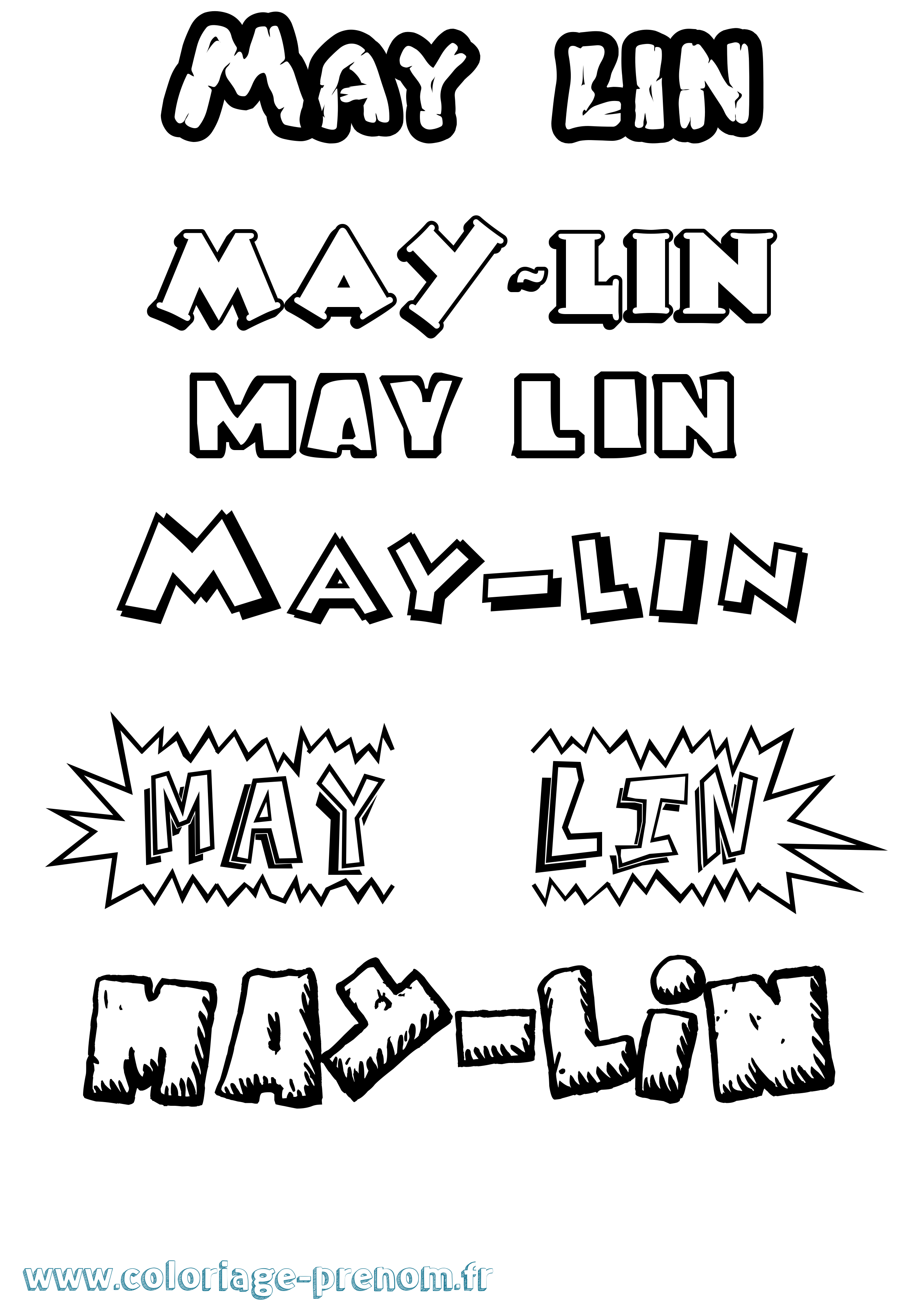Coloriage prénom May-Lin Dessin Animé