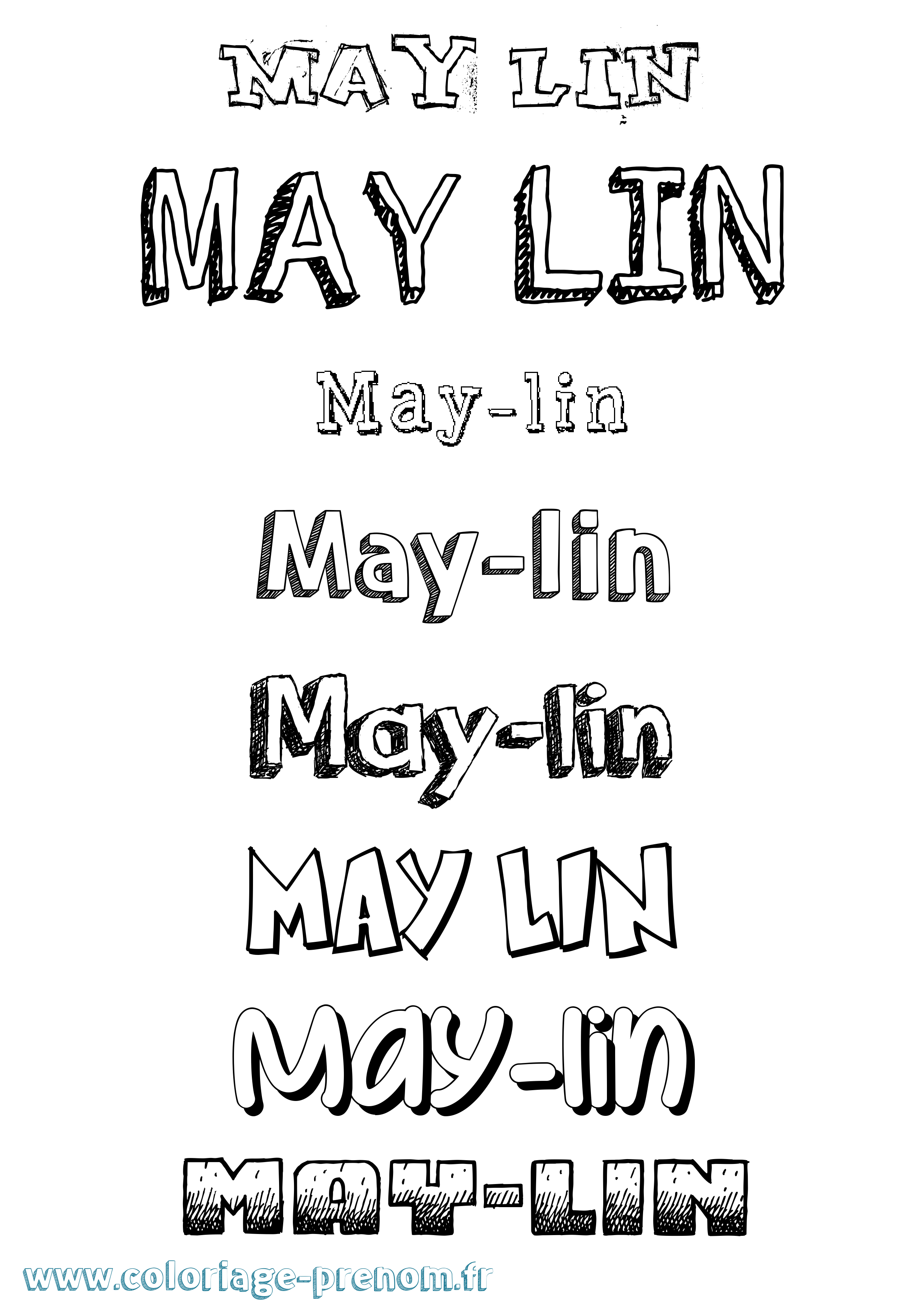 Coloriage prénom May-Lin Dessiné