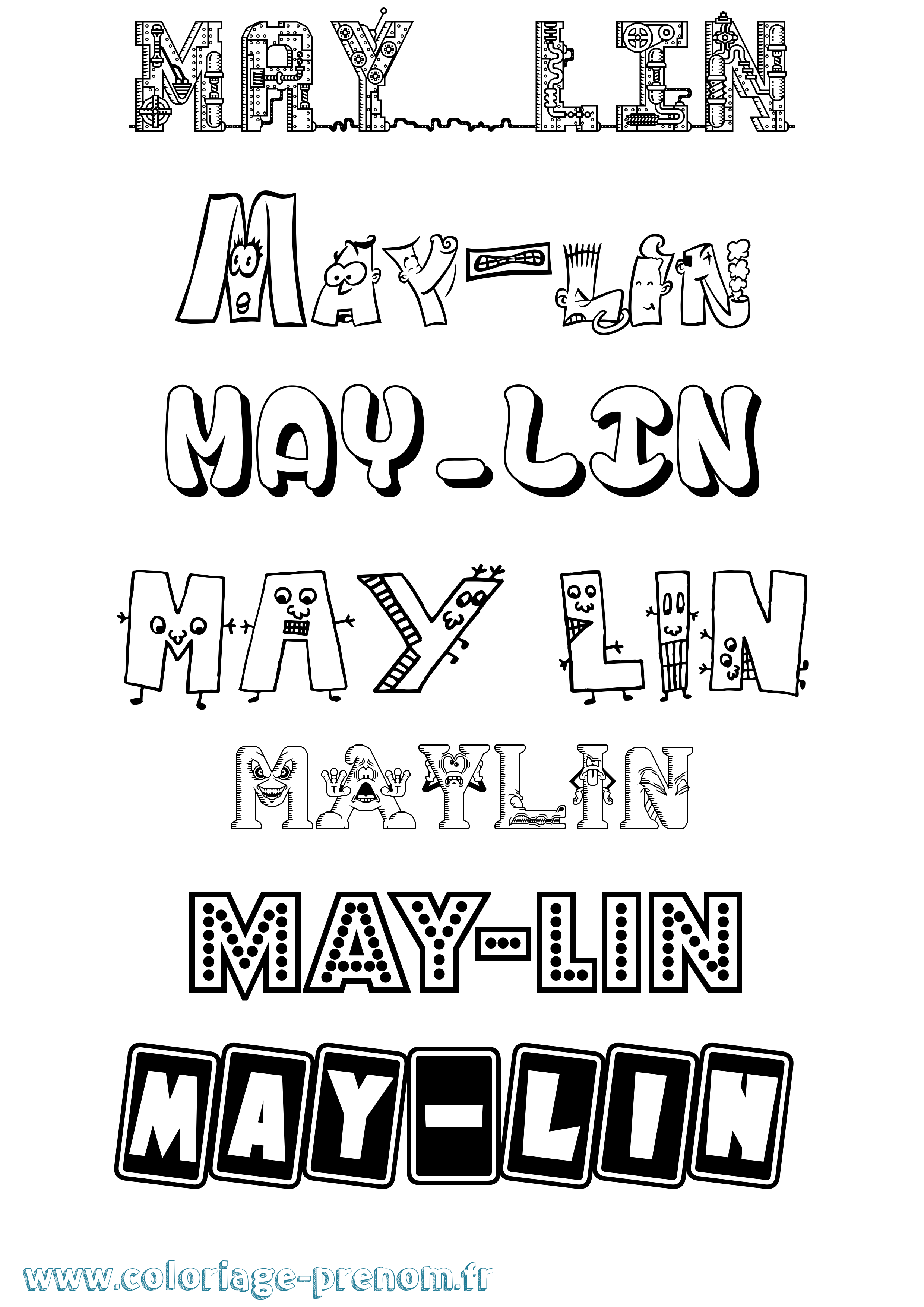 Coloriage prénom May-Lin Fun