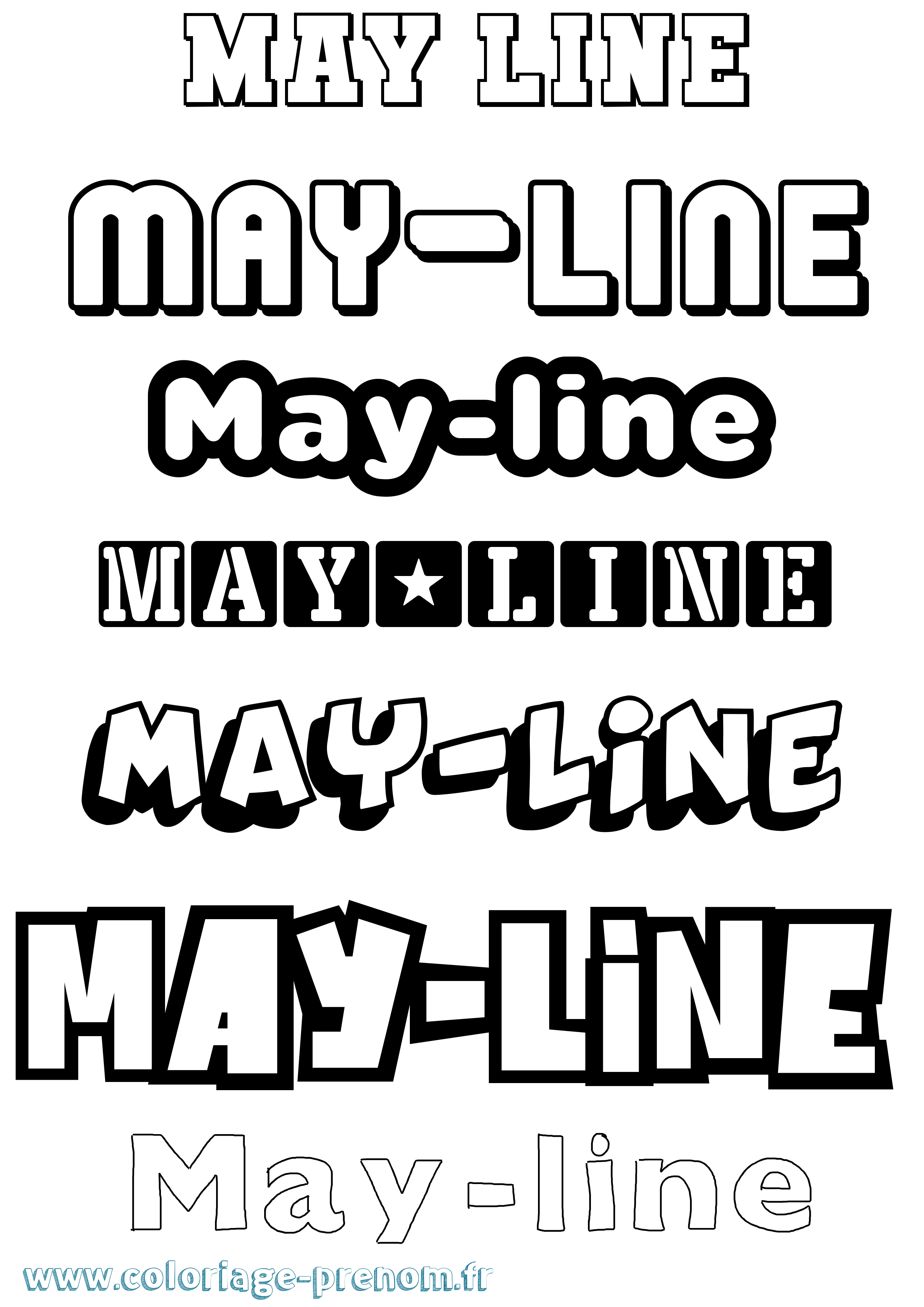 Coloriage prénom May-Line Simple