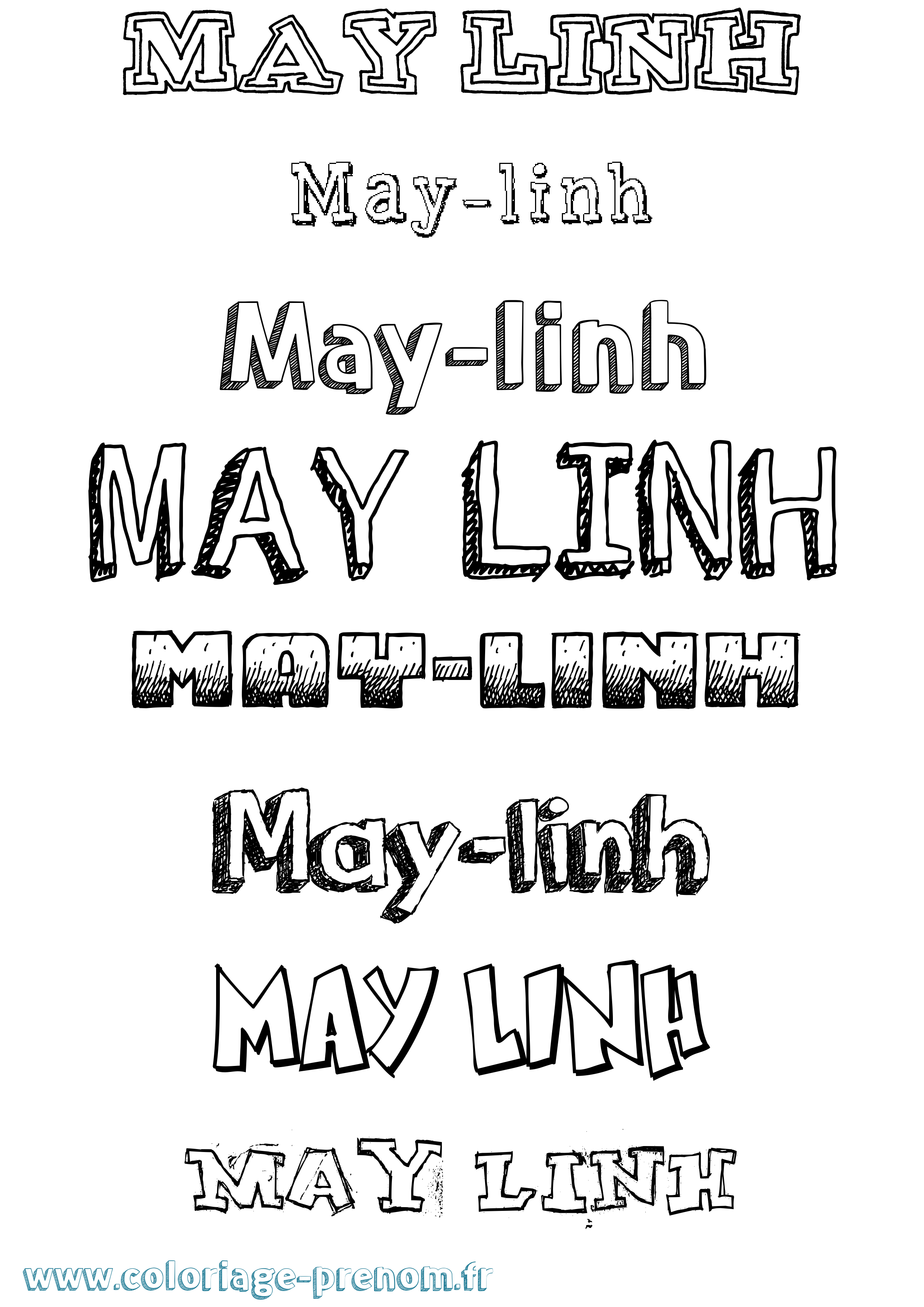 Coloriage prénom May-Linh Dessiné