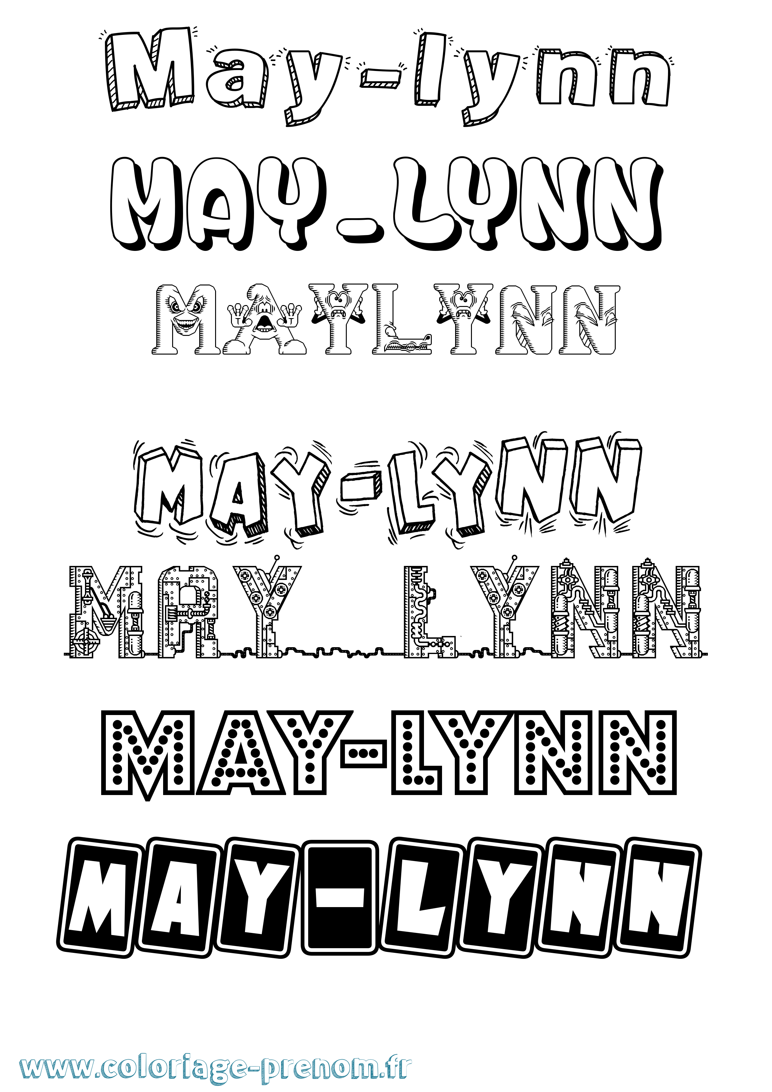 Coloriage prénom May-Lynn Fun