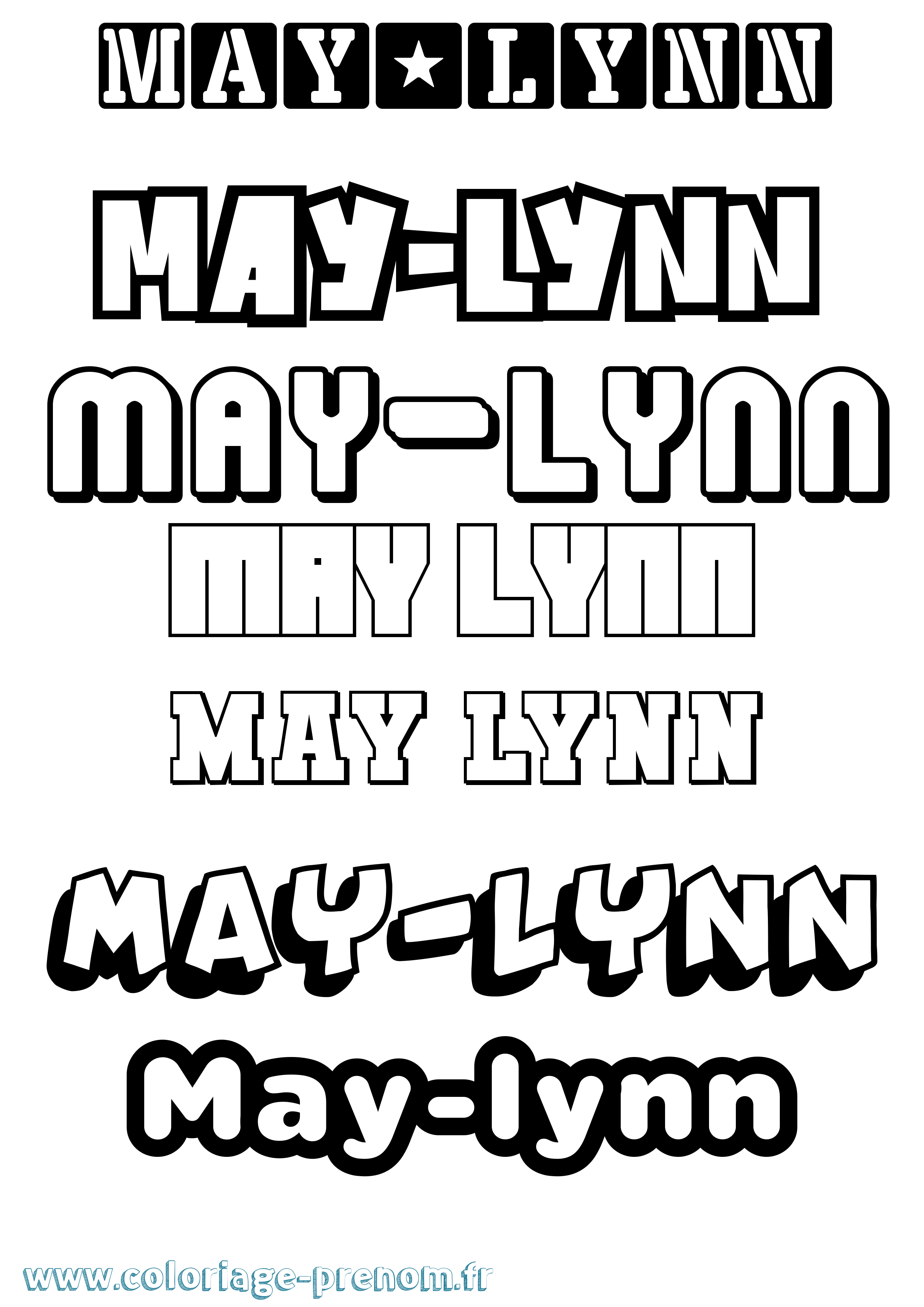Coloriage prénom May-Lynn Simple
