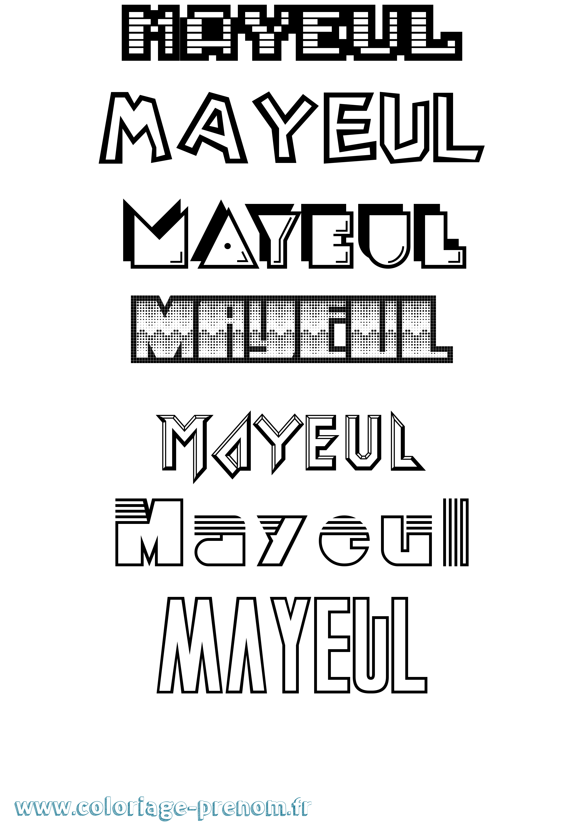 Coloriage Mayeul Jeux Vidéos Coloriage prénom Mayeul Jeux Vidéos