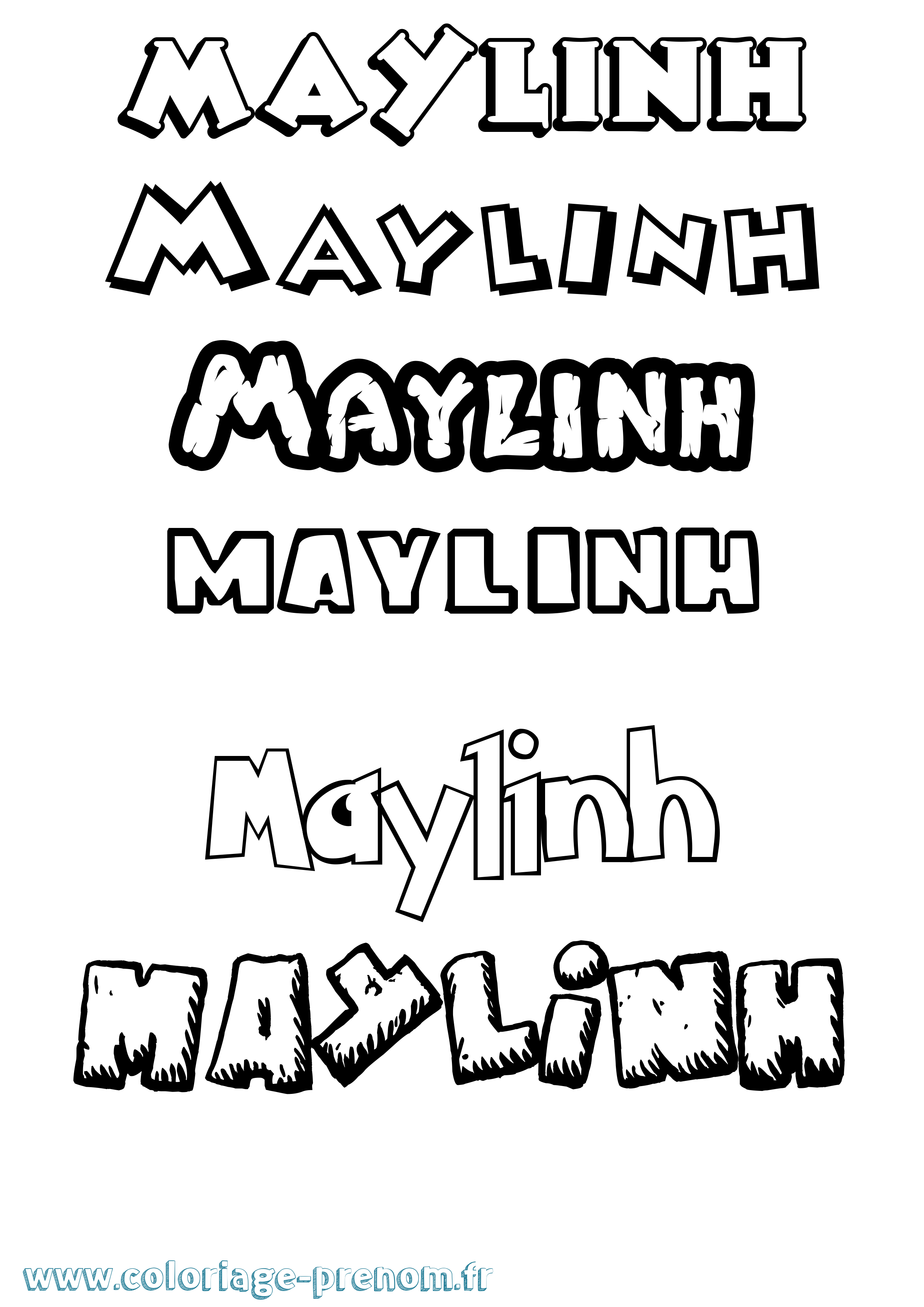 Coloriage prénom Maylinh Dessin Animé