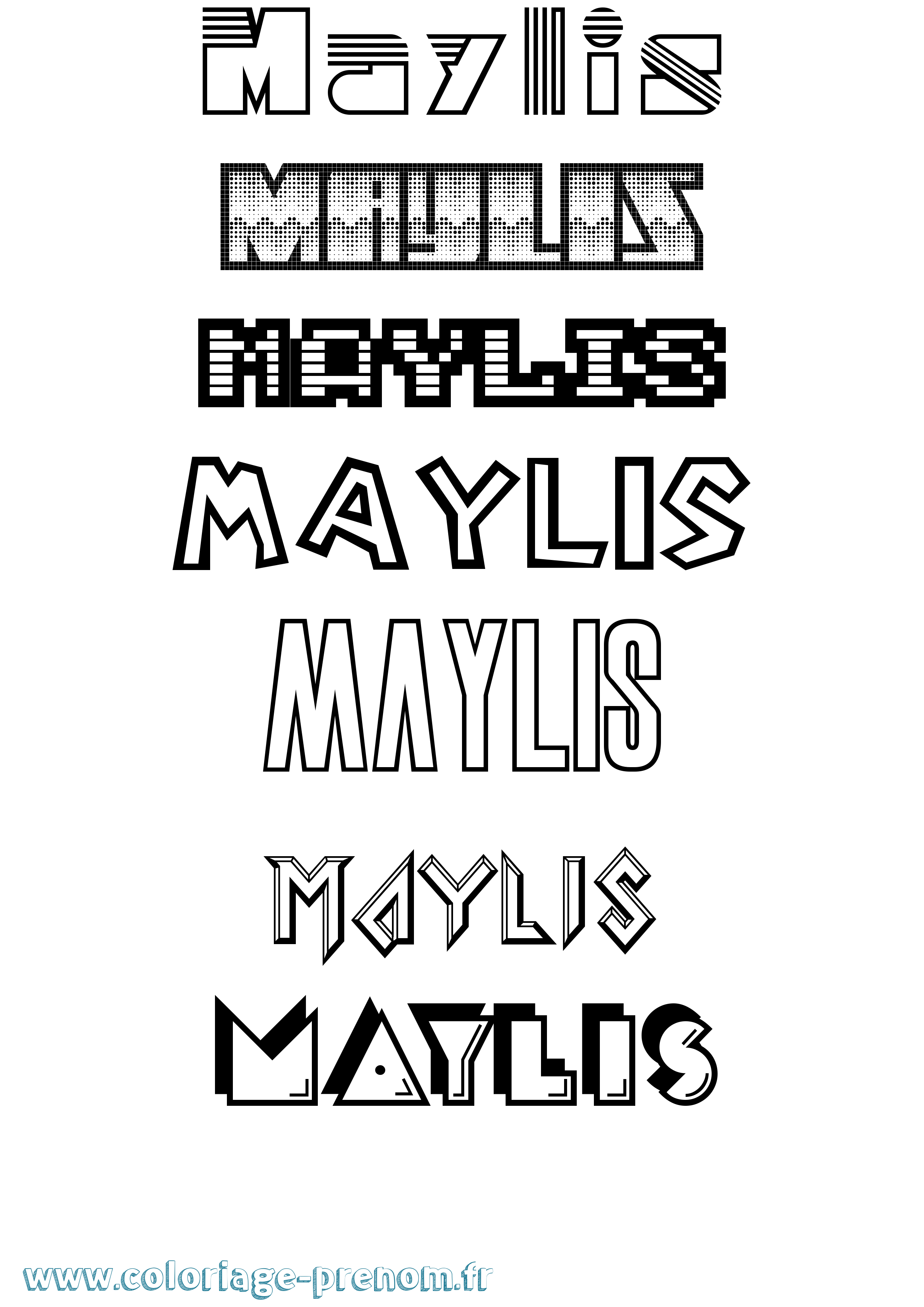 Coloriage Maylis Jeux Vidéos Coloriage prénom Maylis Jeux Vidéos