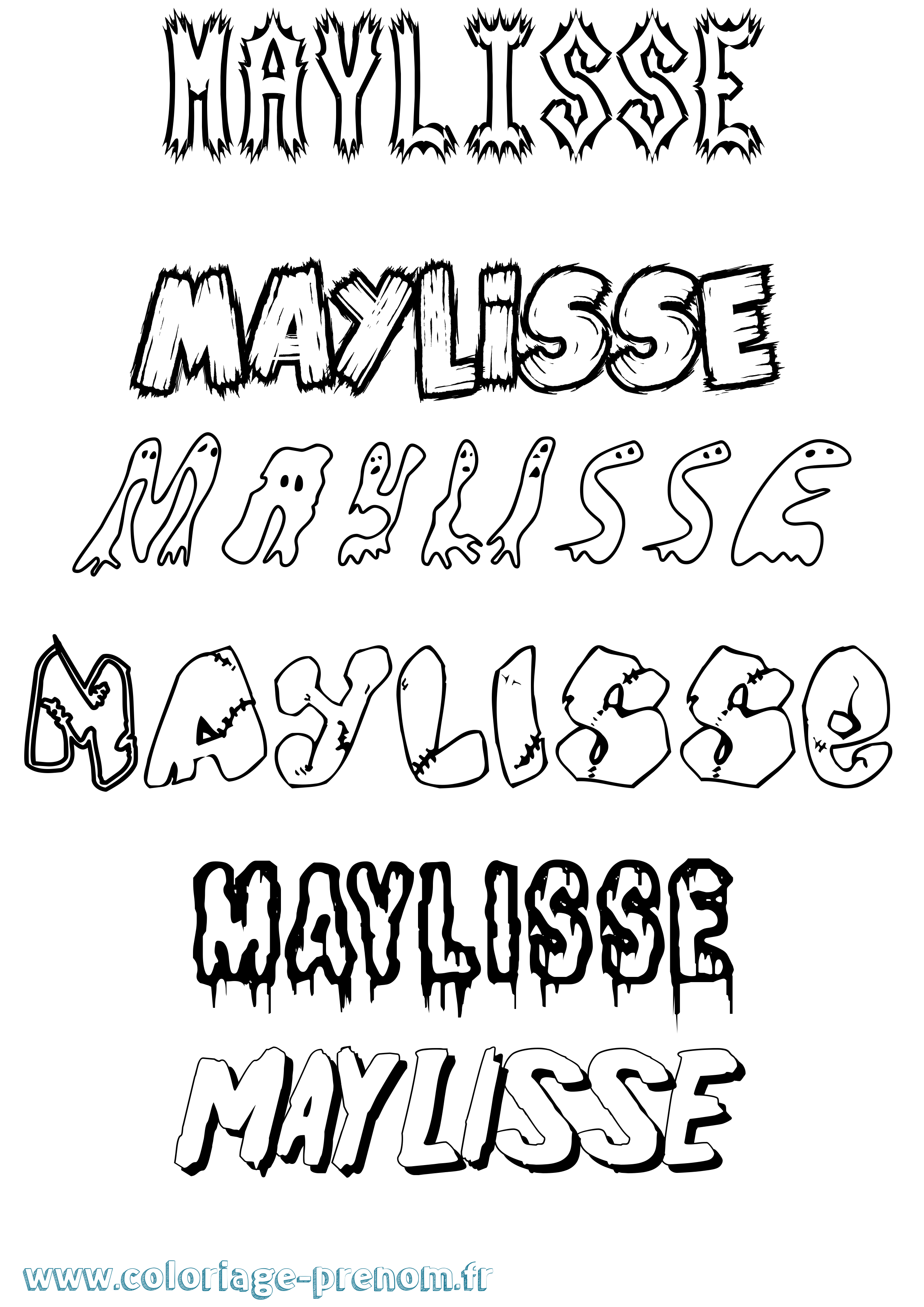 Coloriage prénom Maylisse Frisson