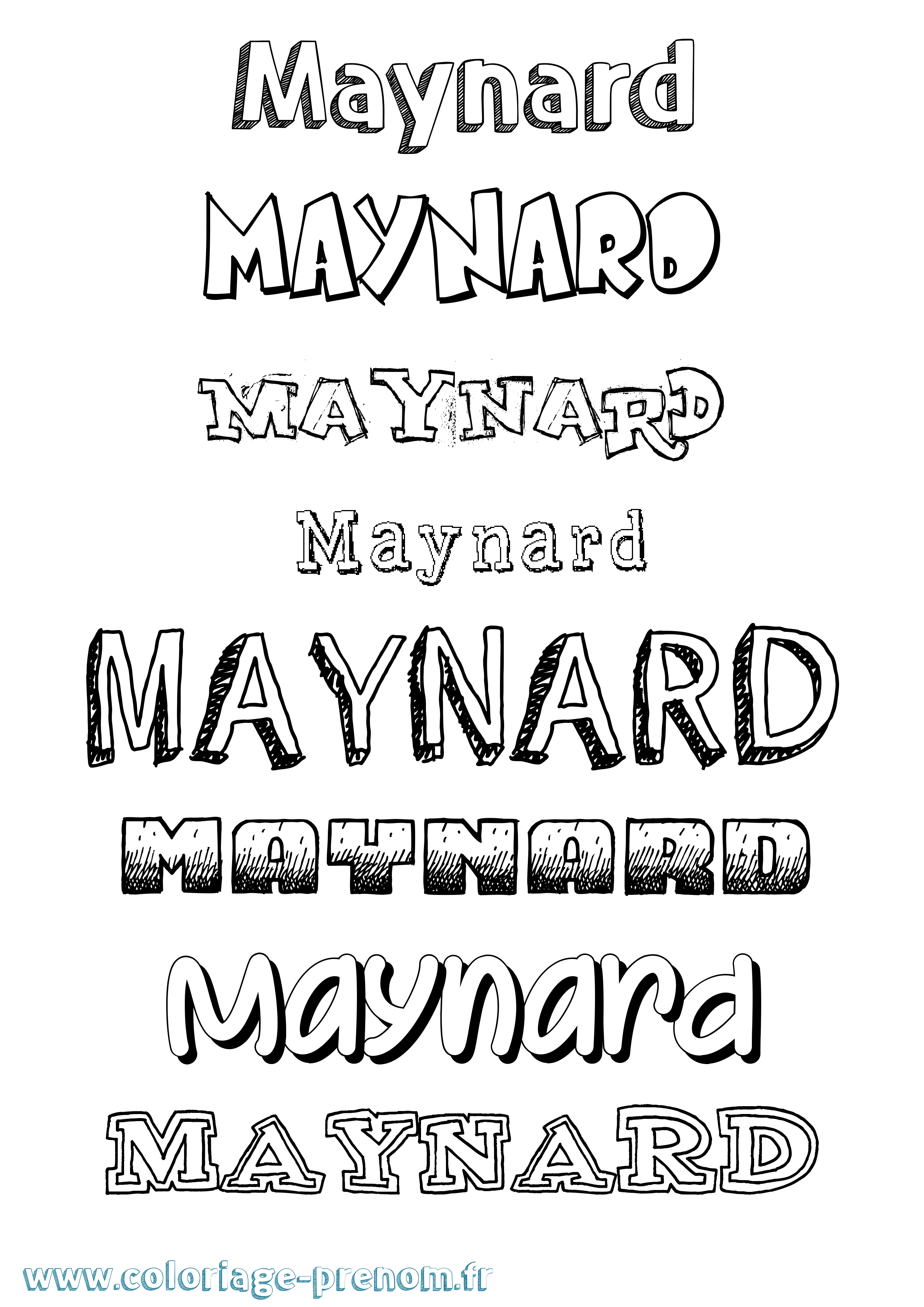 Coloriage prénom Maynard Dessiné