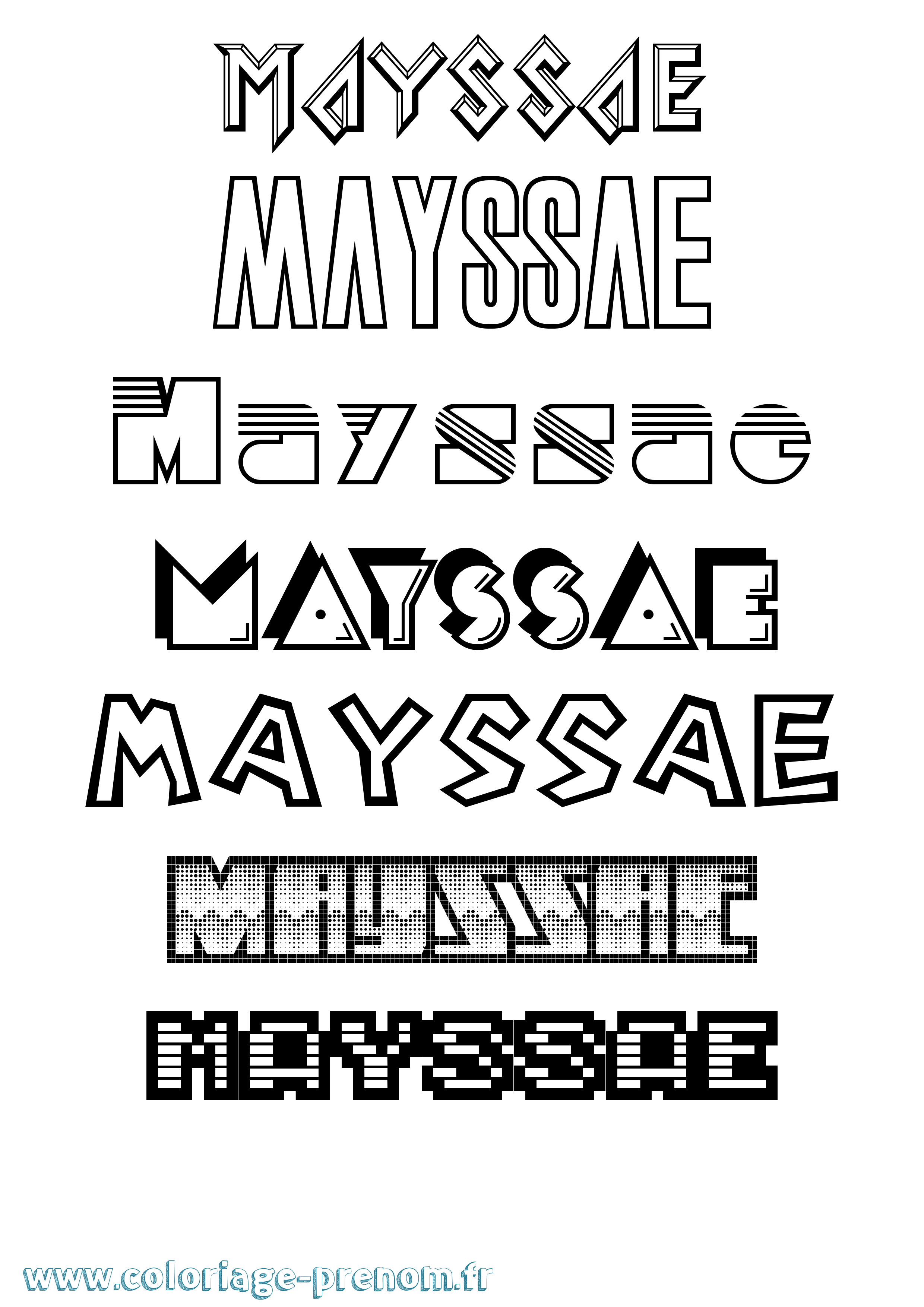 Coloriage Mayssae Jeux Vidéos Coloriage prénom Mayssae Jeux Vidéos