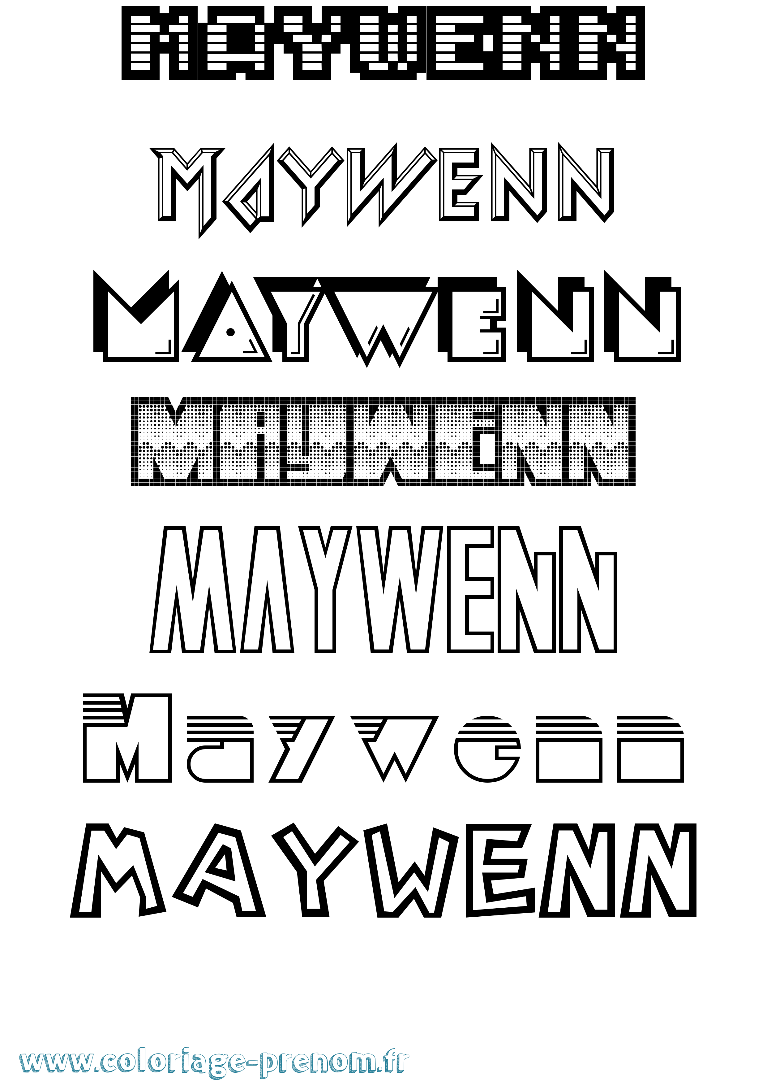 Coloriage Maywenn Jeux Vidéos Coloriage prénom Maywenn Jeux Vidéos