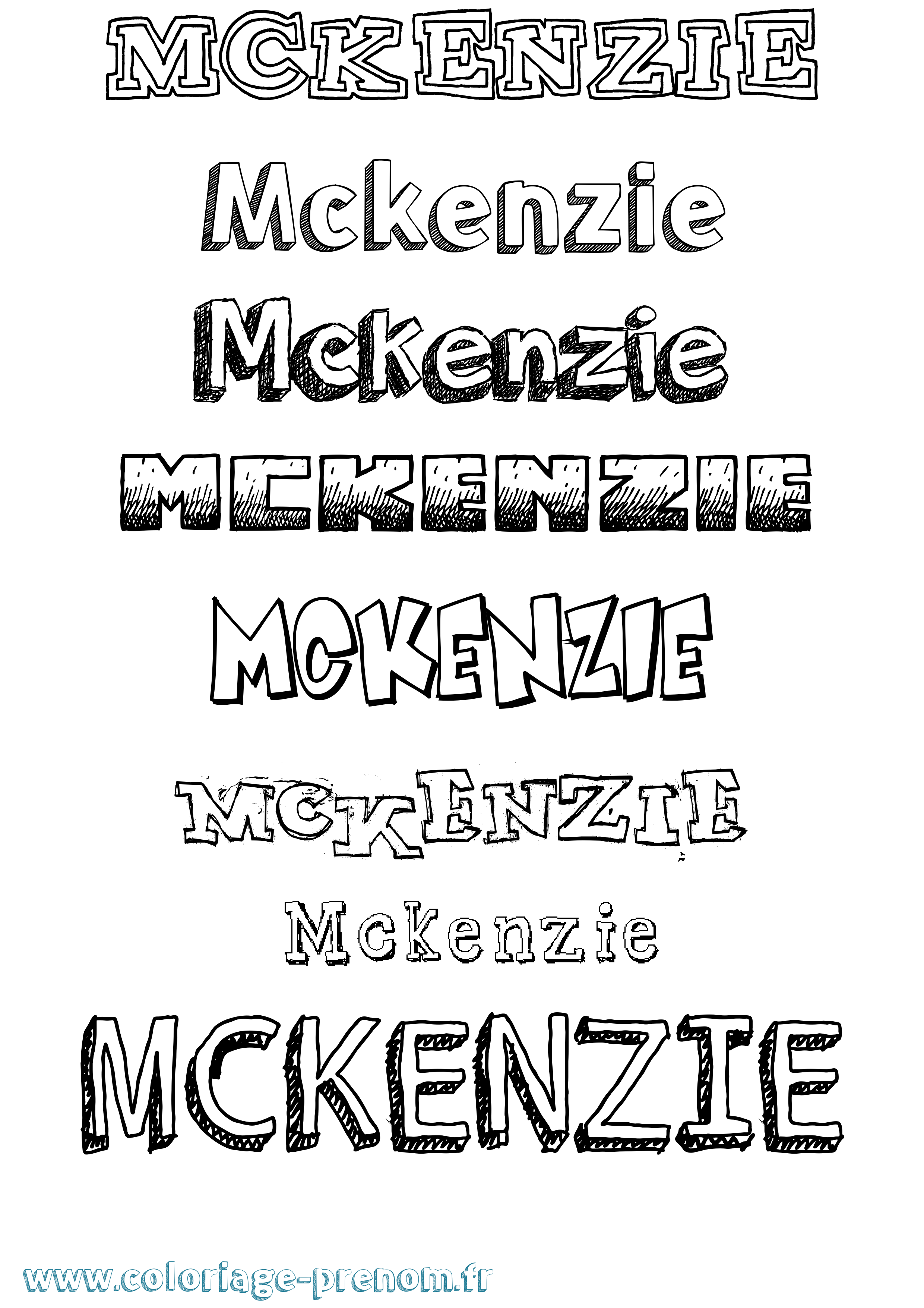 Coloriage prénom Mckenzie Dessiné