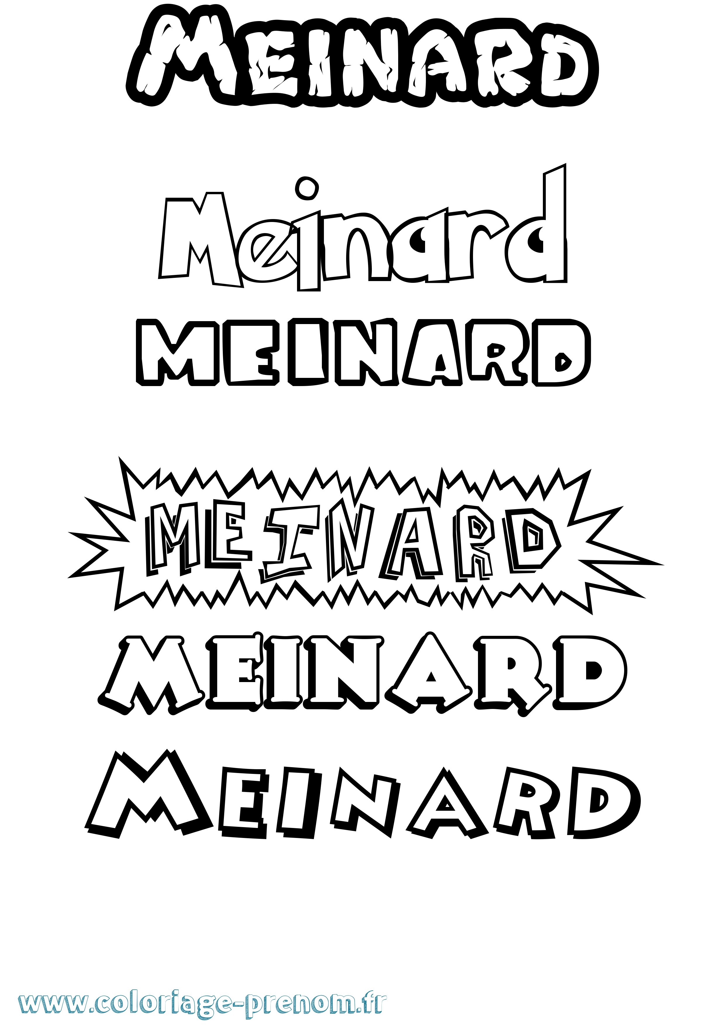 Coloriage prénom Meinard Dessin Animé