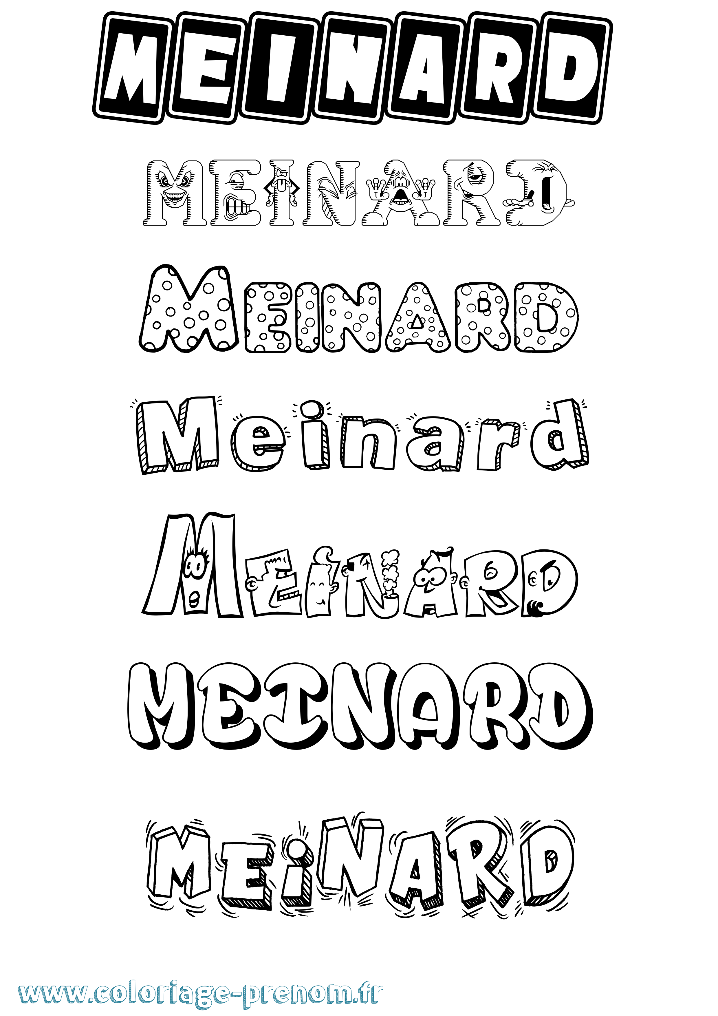 Coloriage prénom Meinard Fun