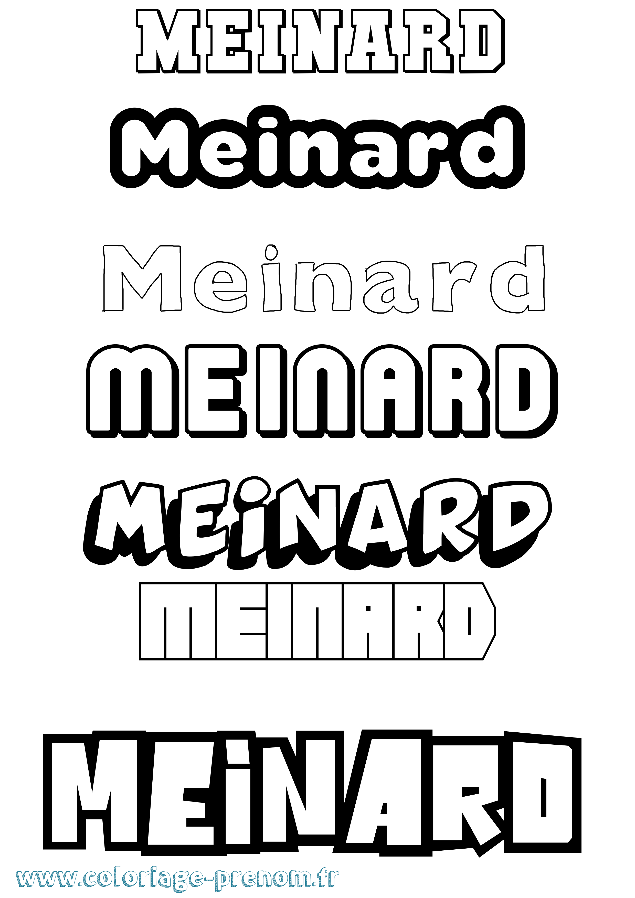 Coloriage prénom Meinard Simple