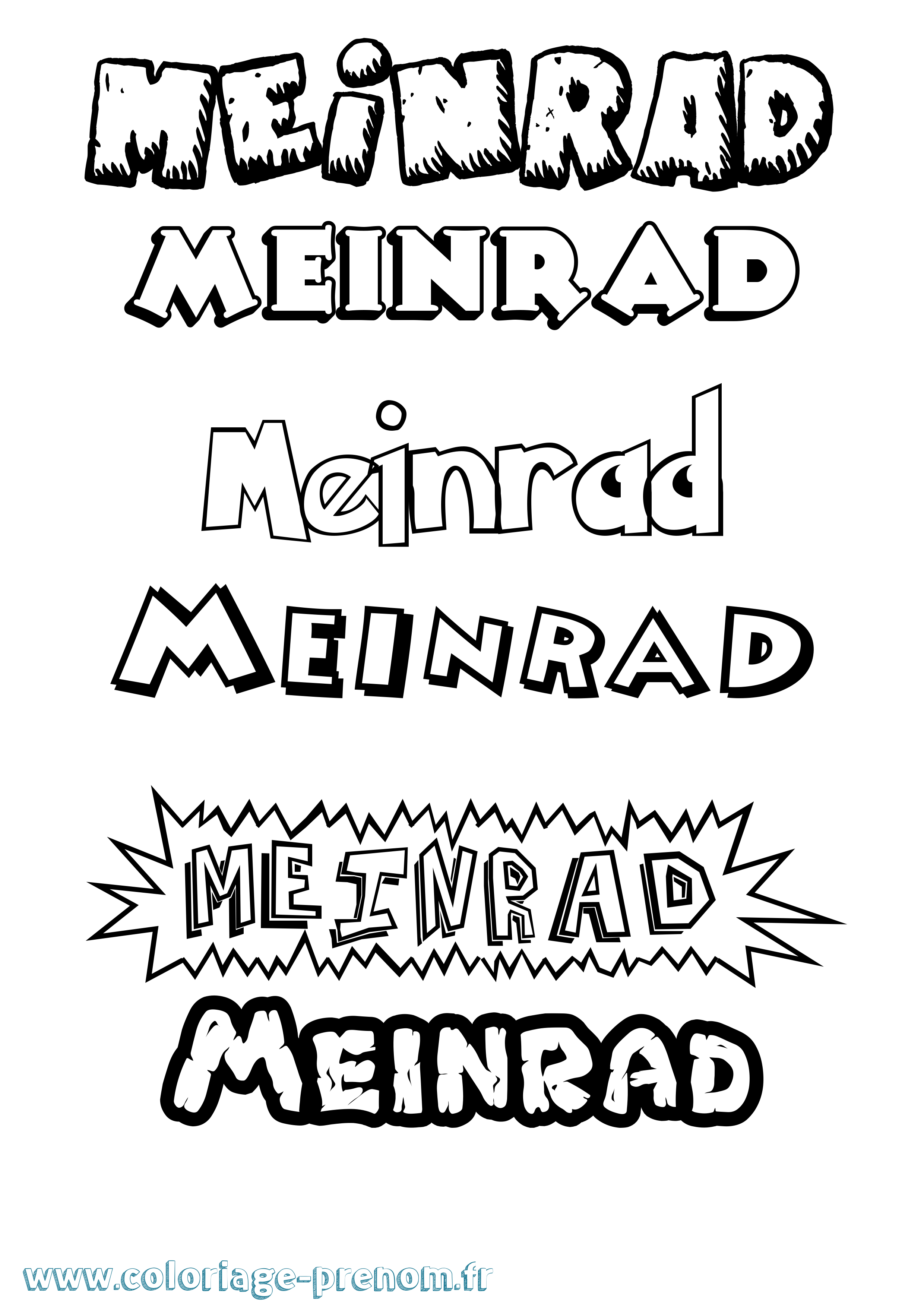 Coloriage prénom Meinrad Dessin Animé