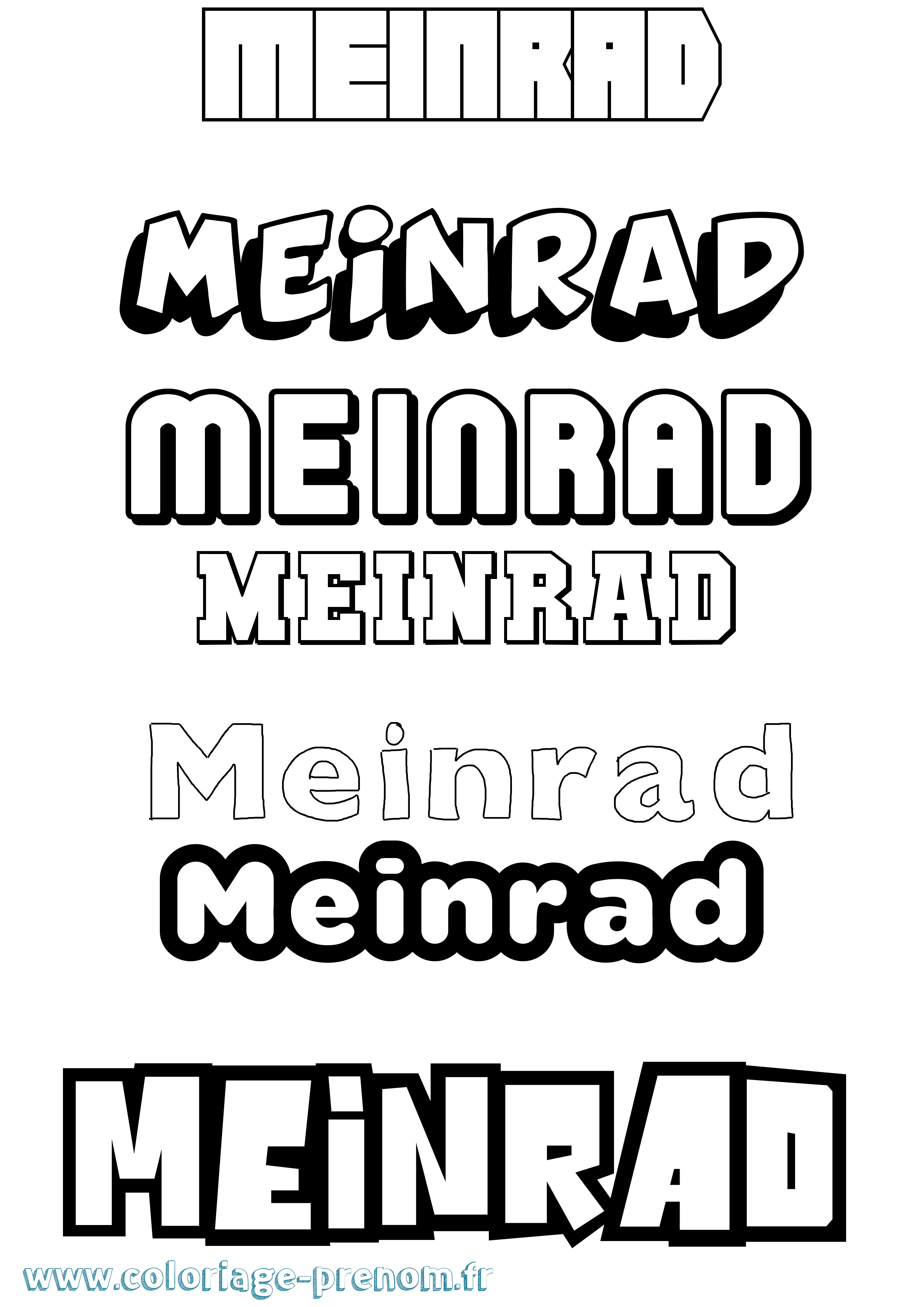 Coloriage prénom Meinrad Simple