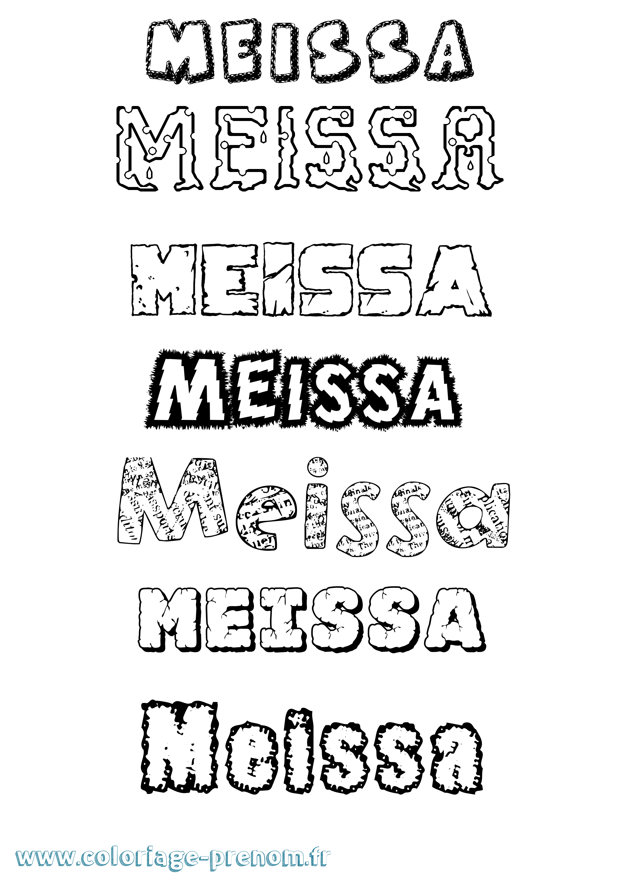 Coloriage prénom Meïssa