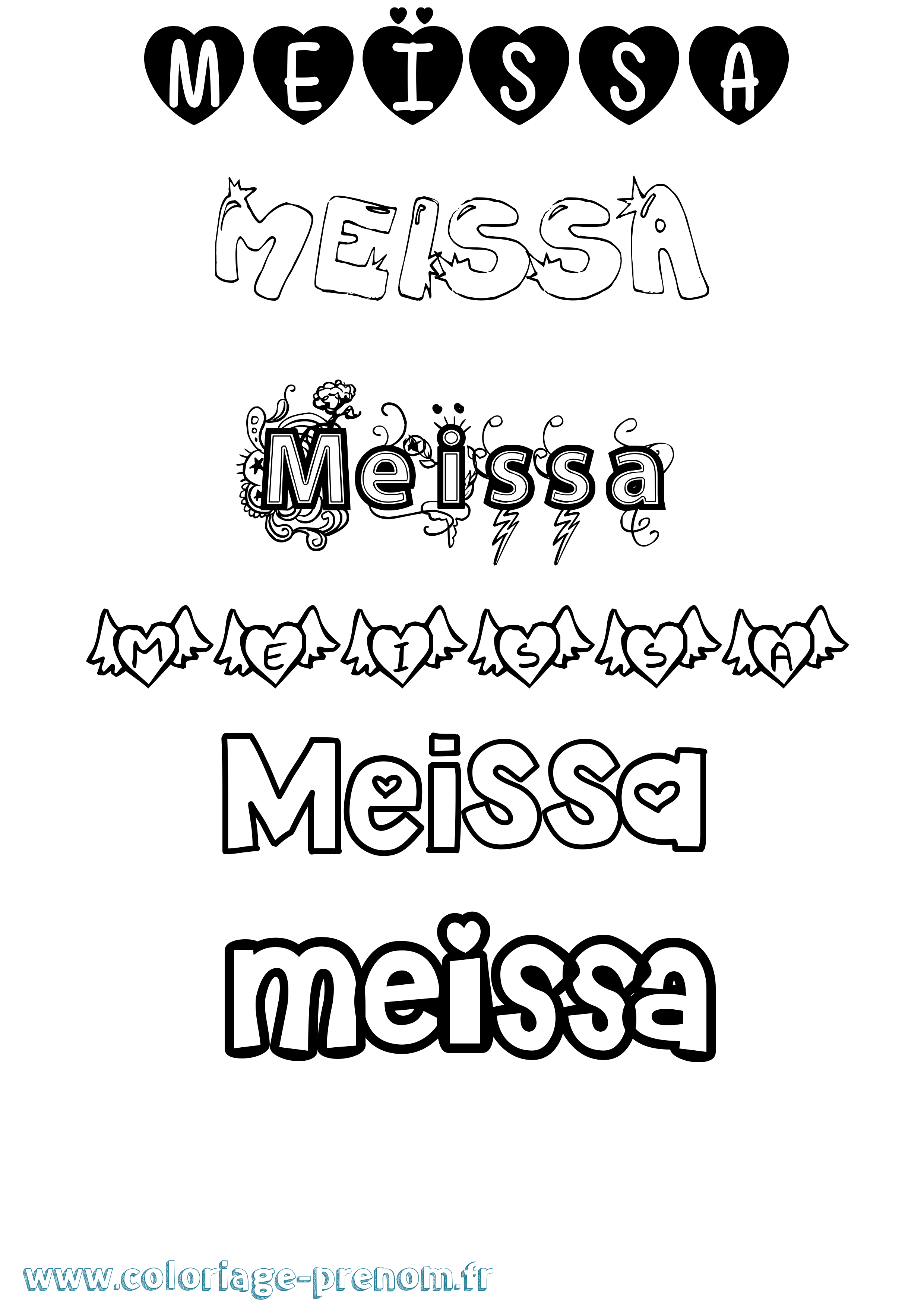 Coloriage prénom Meïssa